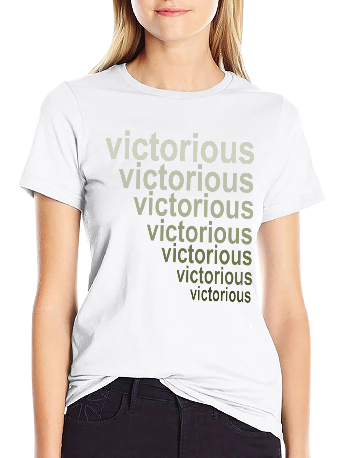 Victorious Stacked Text Graphic T-Shirt