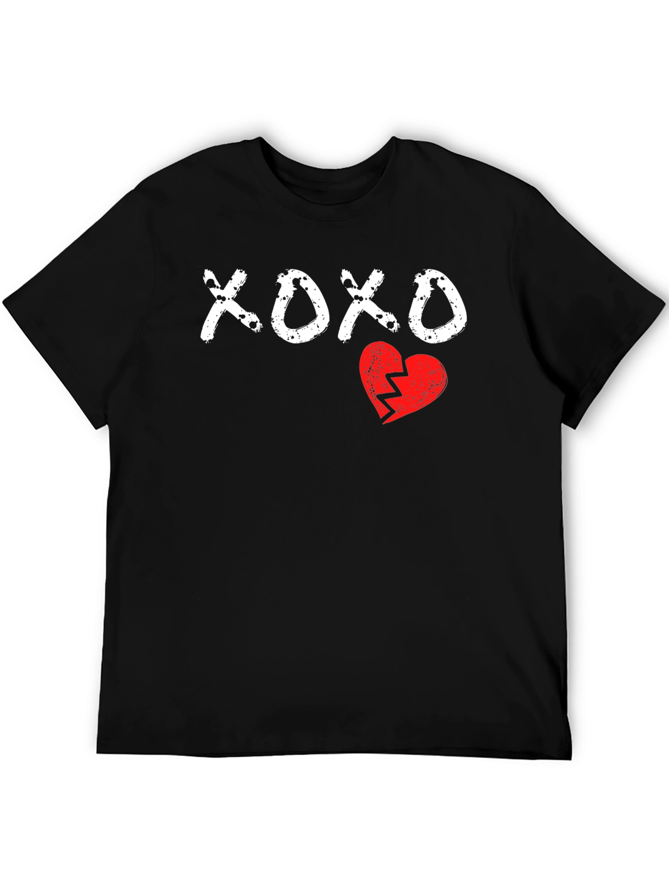 XOXO Broken Heart Graphic Tee - Mens Black T-Shirt