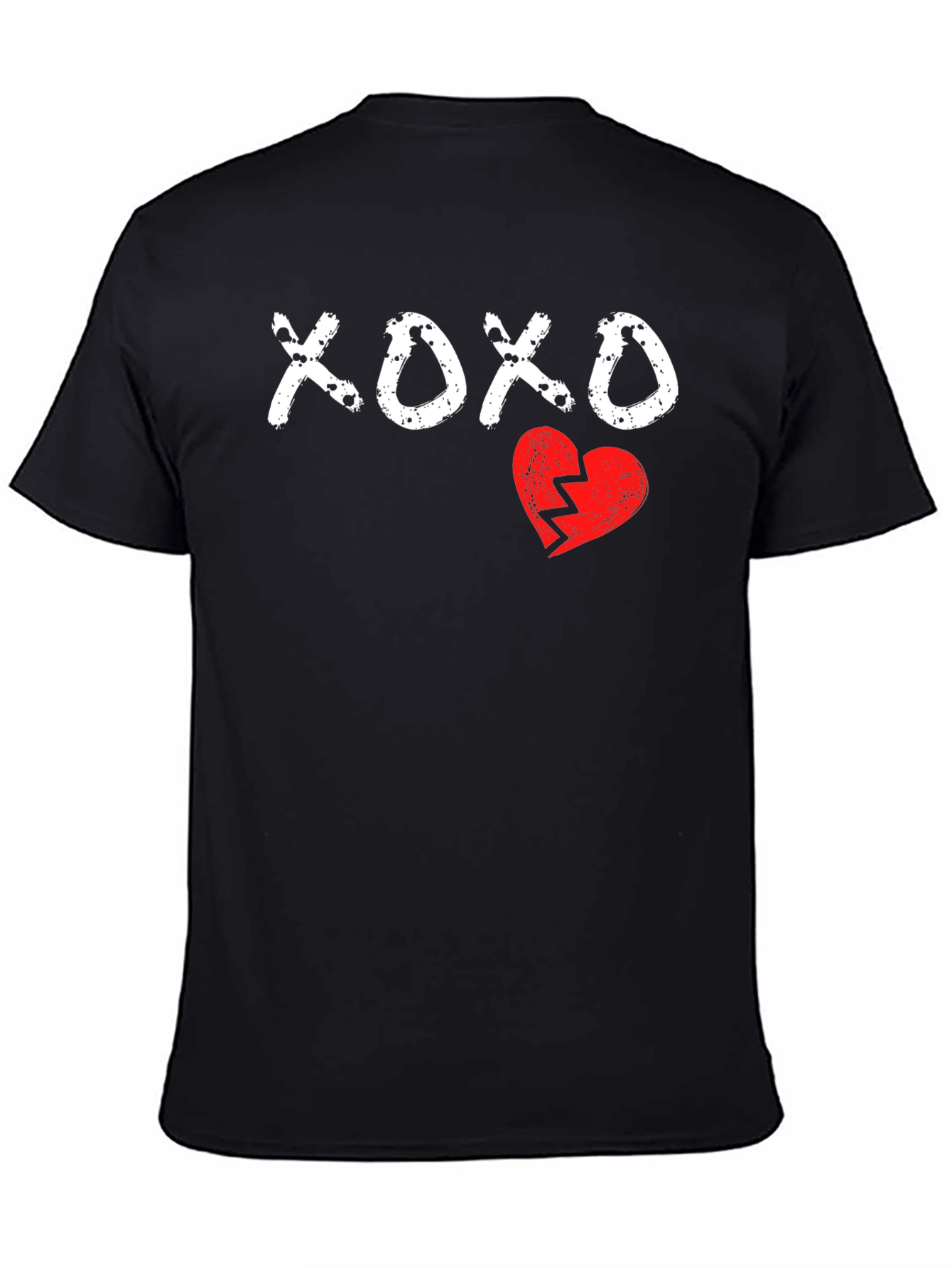 XOXO Broken Heart Graphic Tee - Mens Black T-Shirt