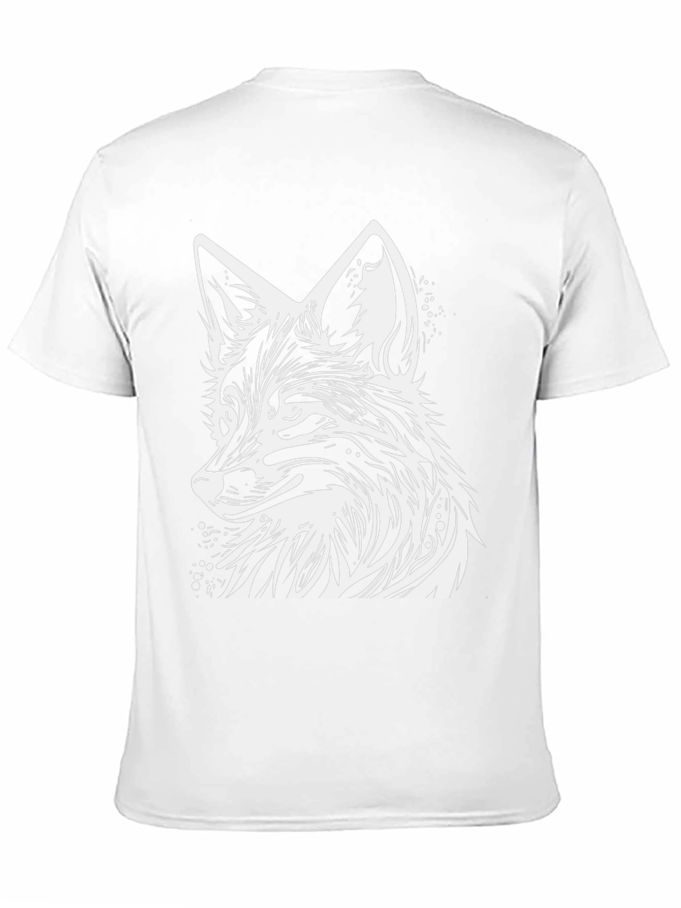 Stylish Black T-Shirt with White Fox Graphic