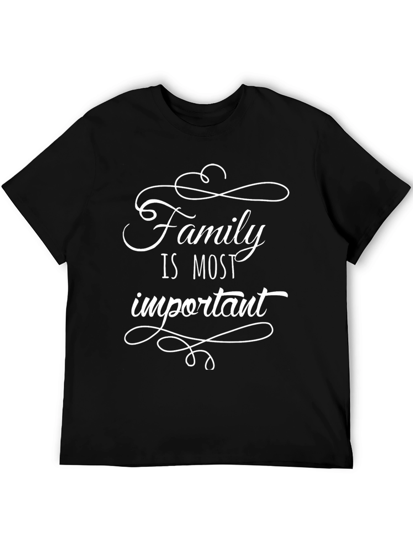 Family is Most Important Graphic Tee - Black