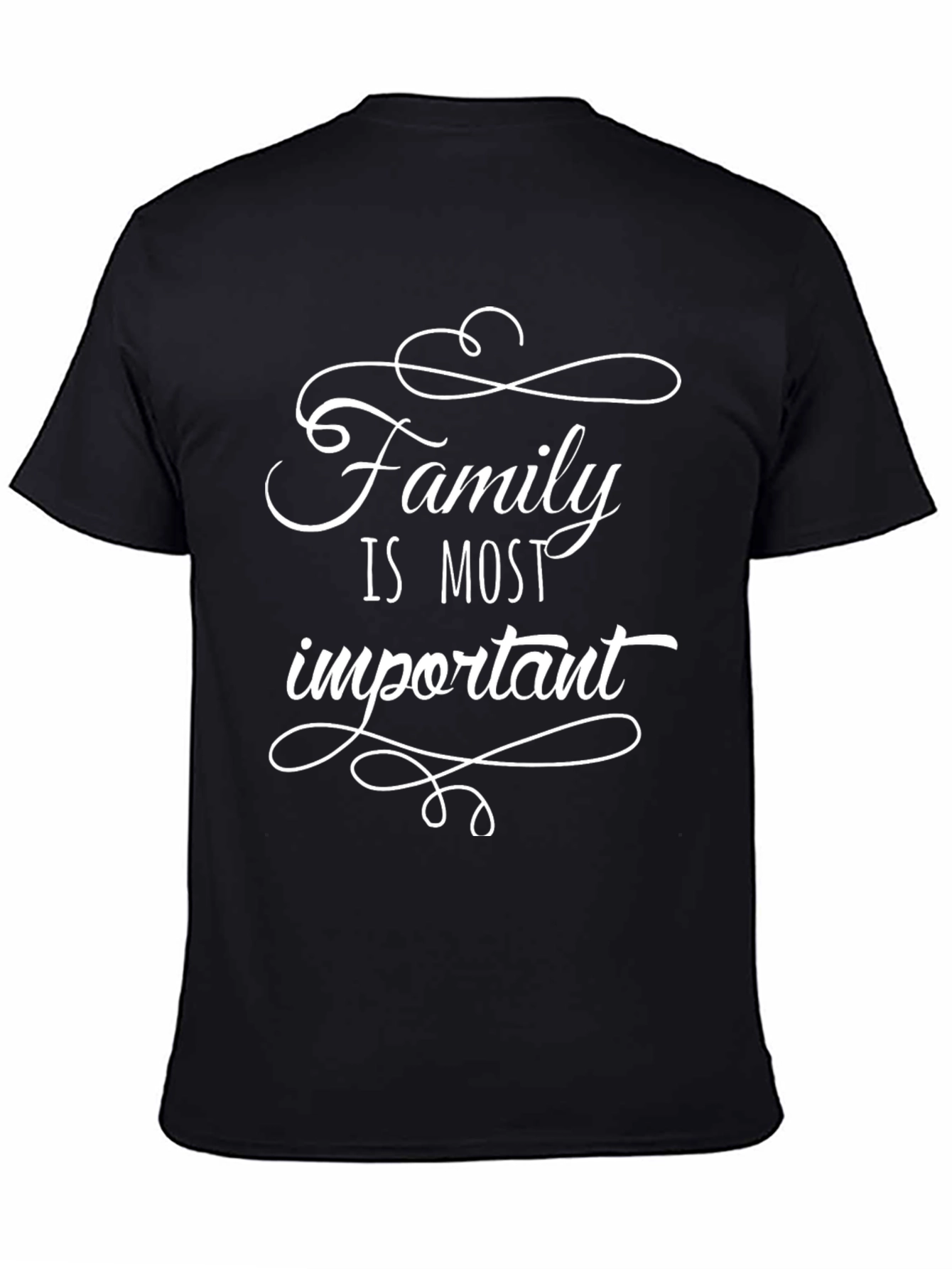 Family is Most Important Graphic Tee - Black