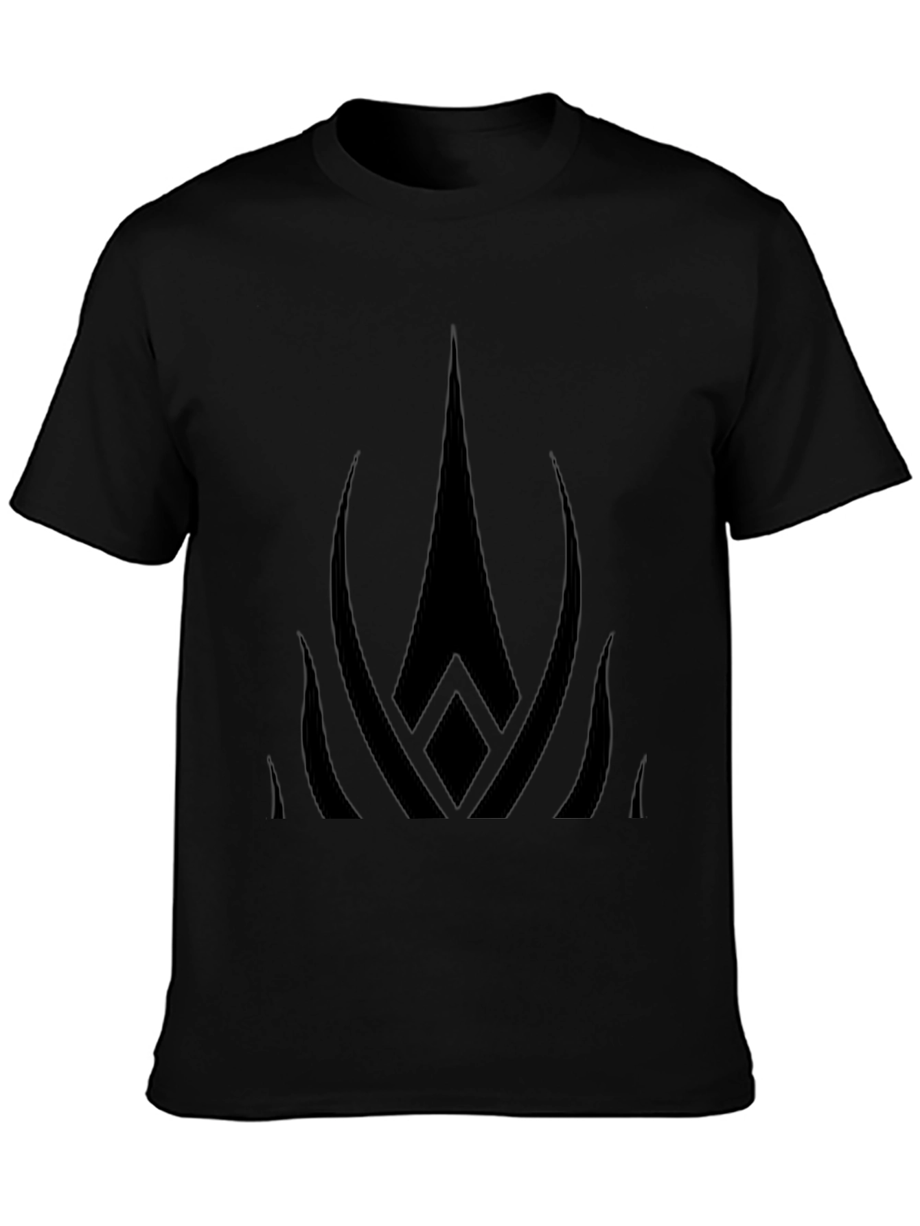 Mens Black Graphic Tee - Abstract Design