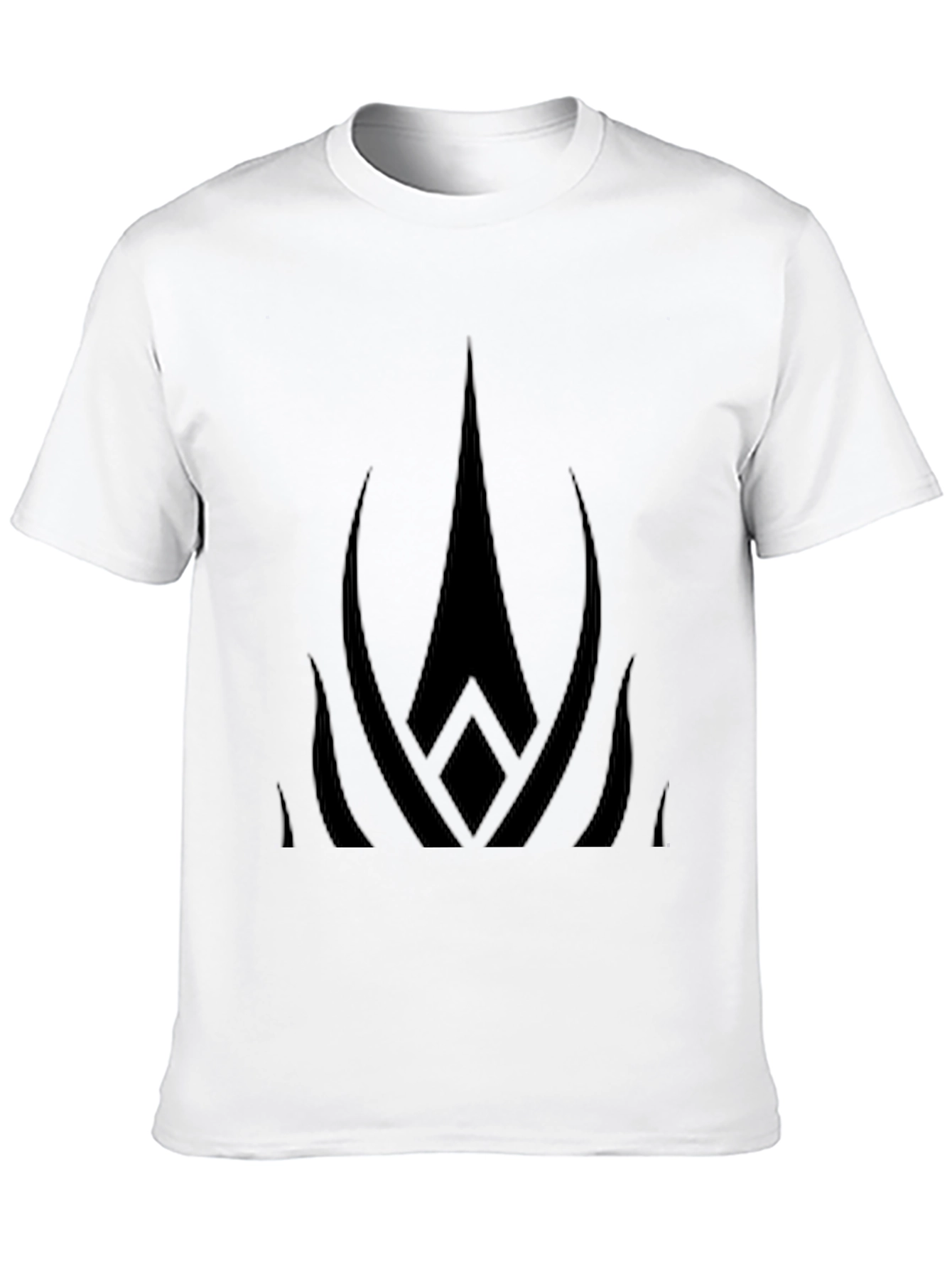 Mens Black Graphic Tee - Abstract Design