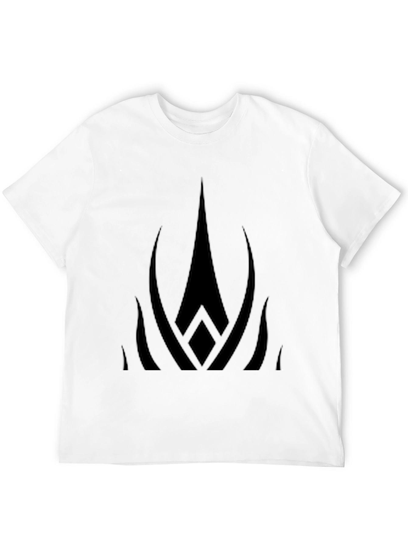 Mens Black Graphic Tee - Abstract Design