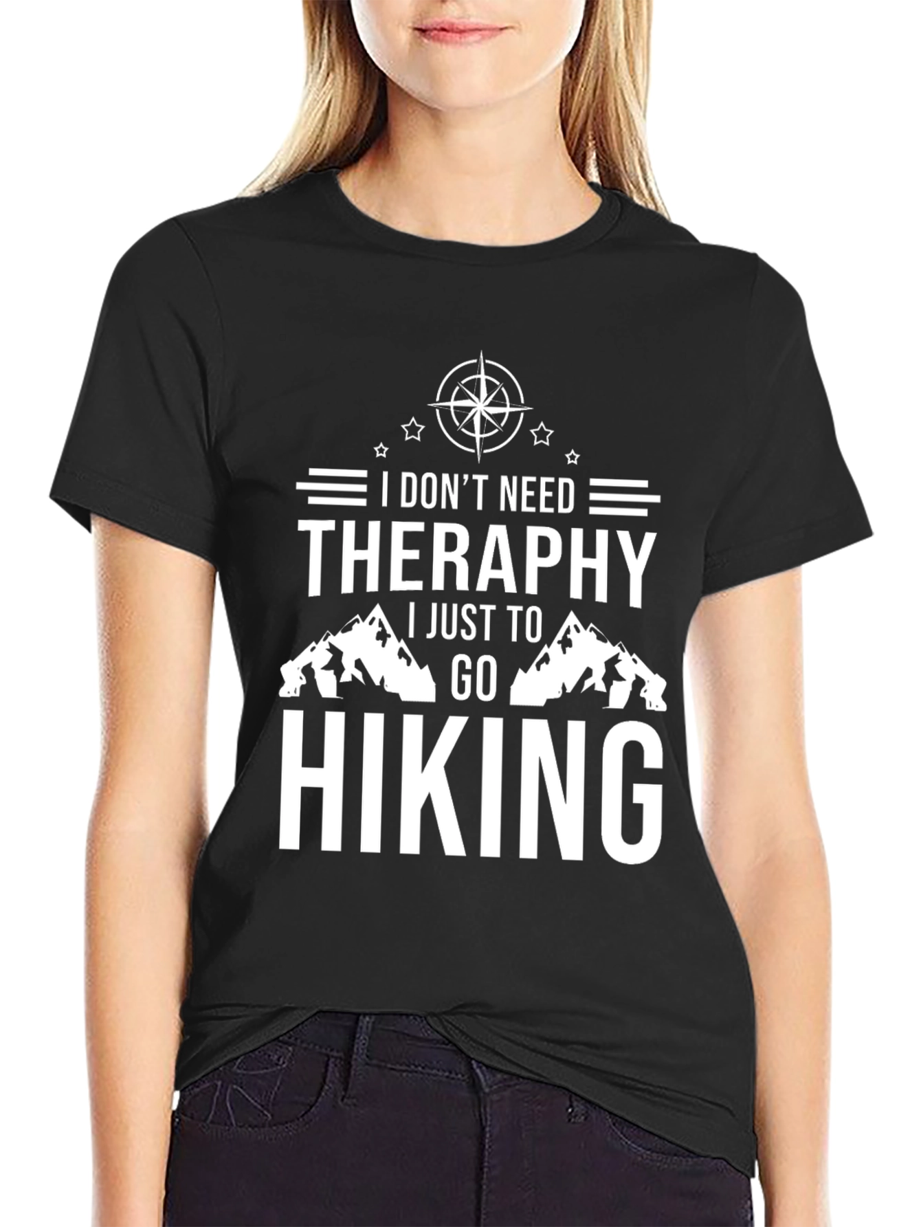Hiking Therapy Graphic Tee - Mountain Adventure Shirt