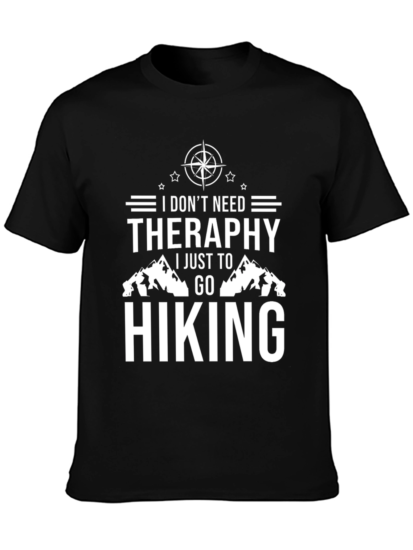 Hiking Therapy Graphic Tee - Mountain Adventure Shirt