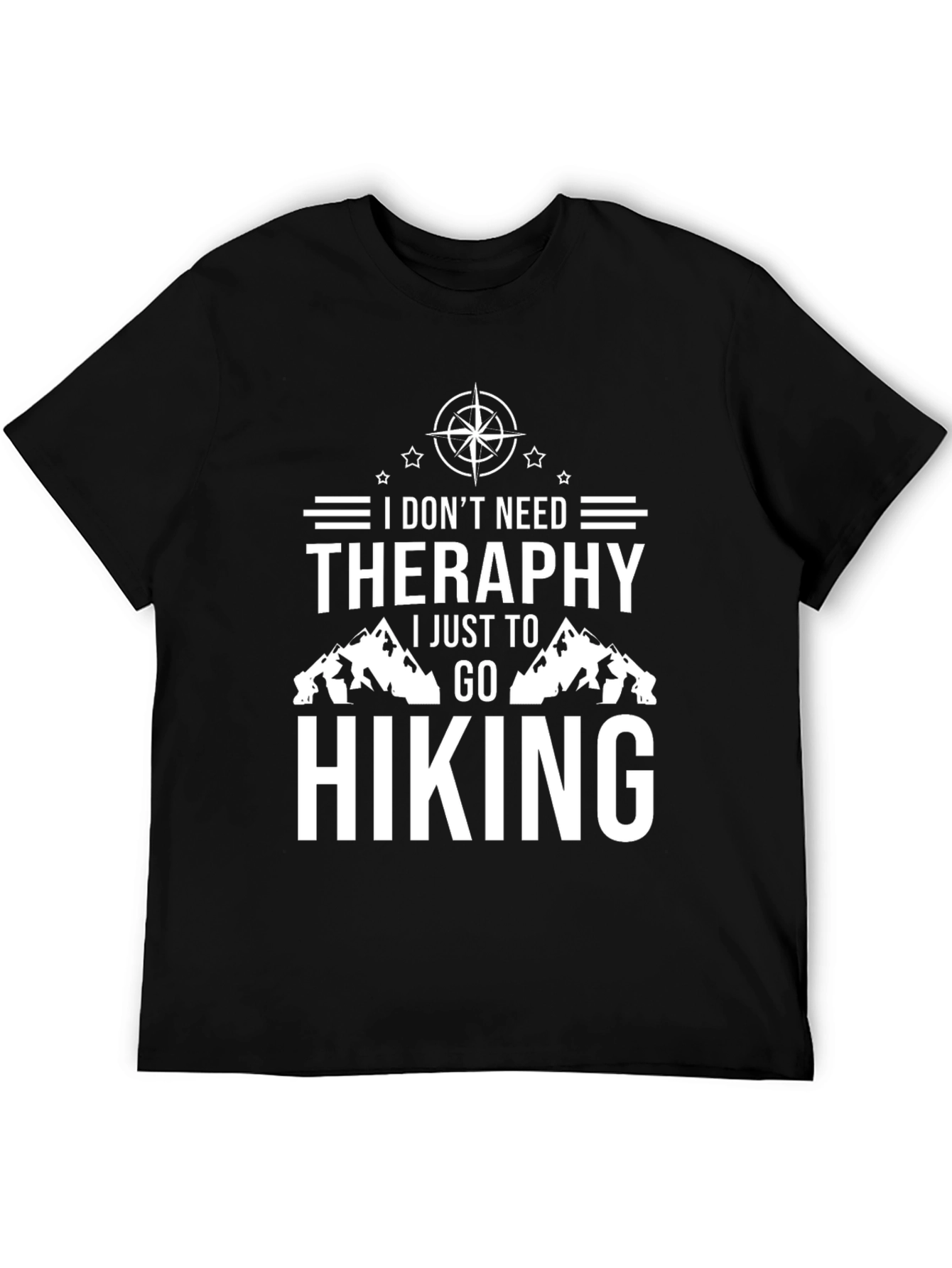 Hiking Therapy Graphic Tee - Mountain Adventure Shirt