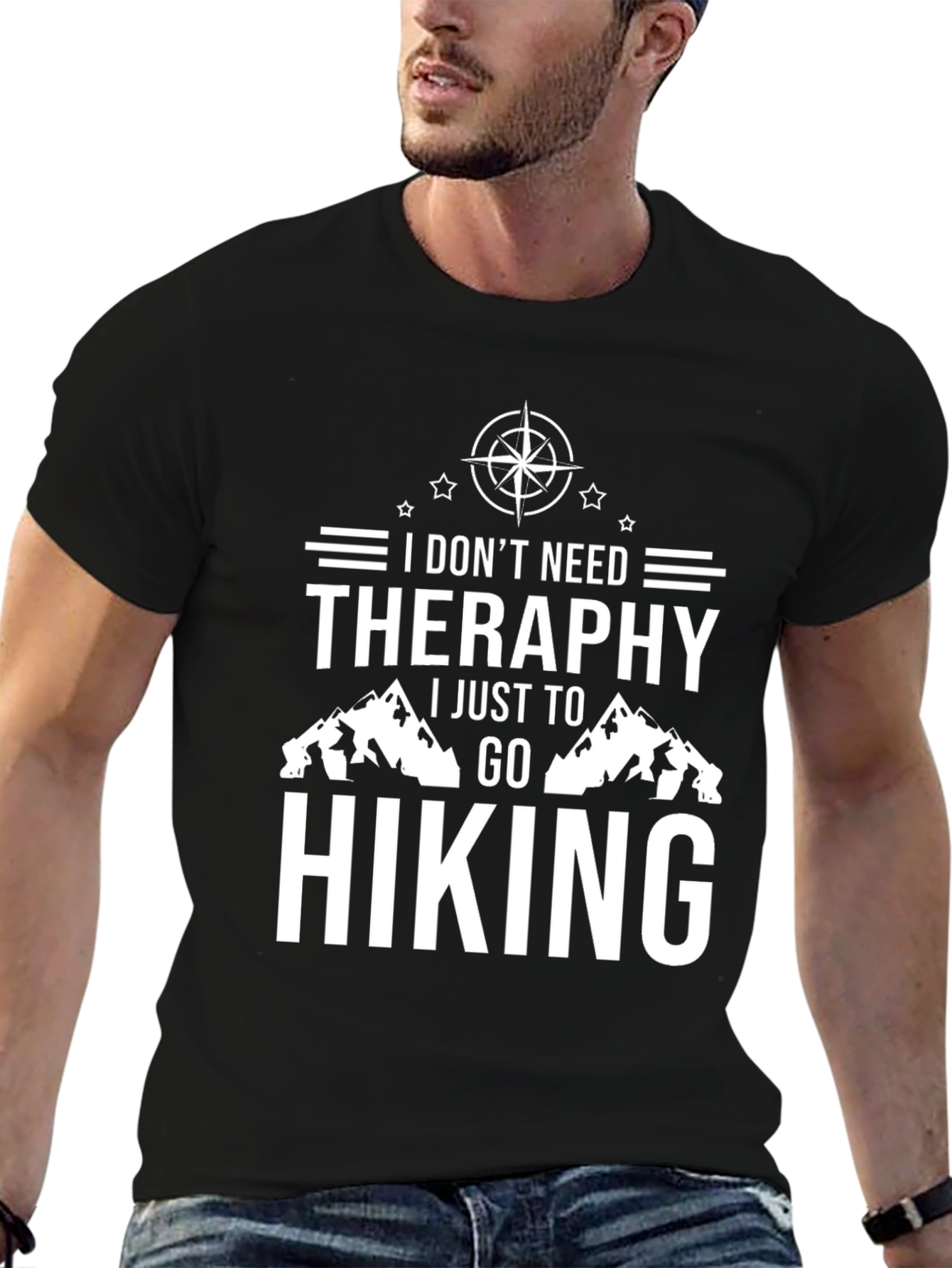 Hiking Therapy Graphic Tee - Mountain Adventure Shirt