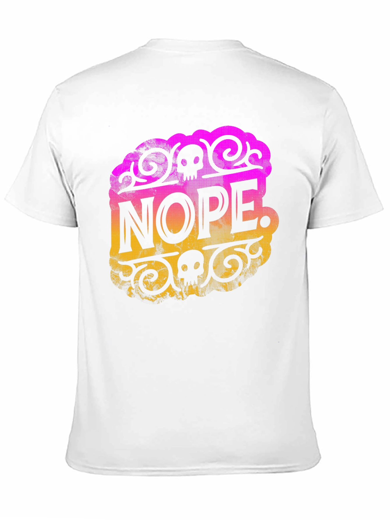 Nope. Skull Graphic Black T-Shirt