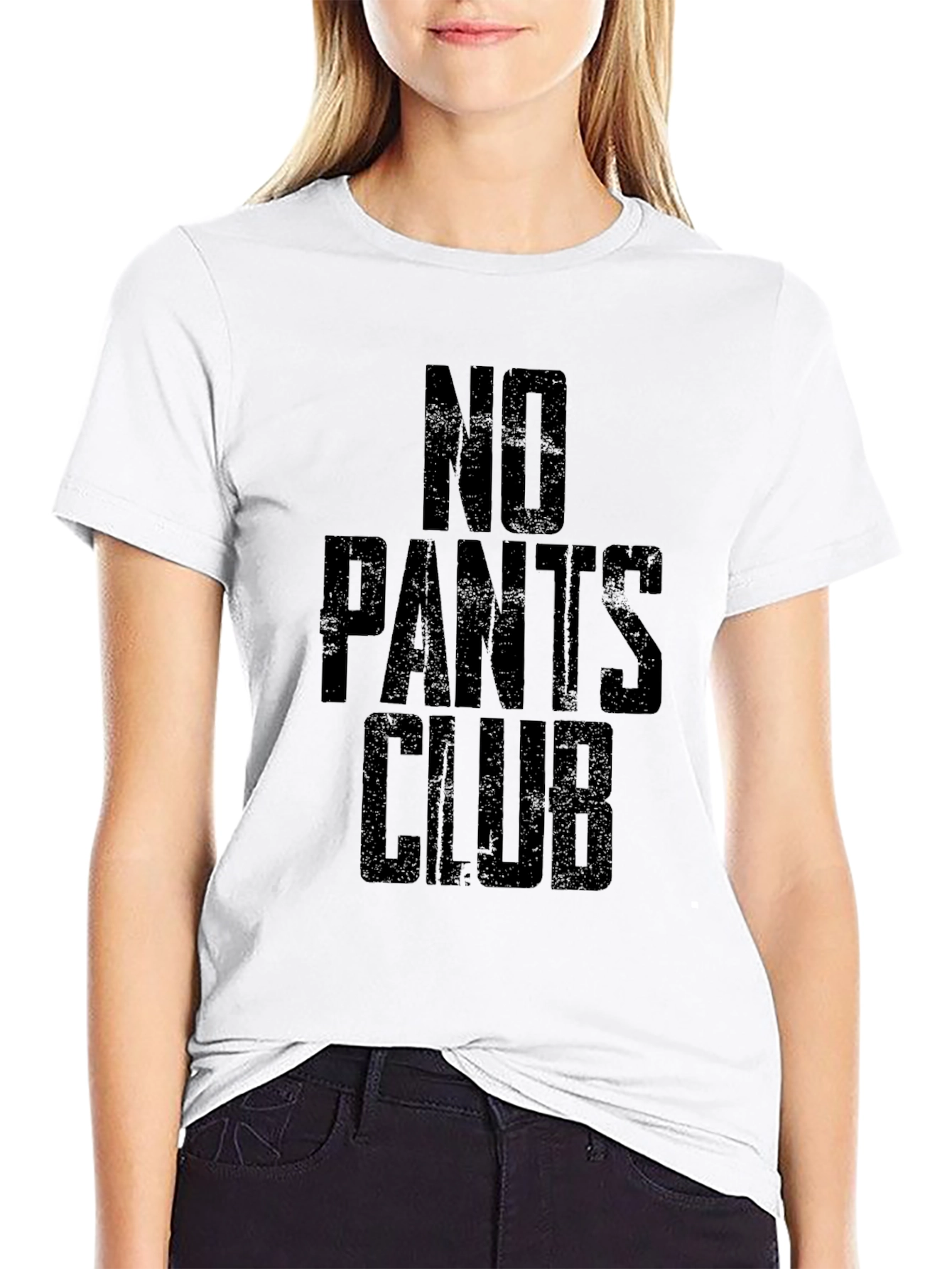 No Pants Club Black Graphic Tee
