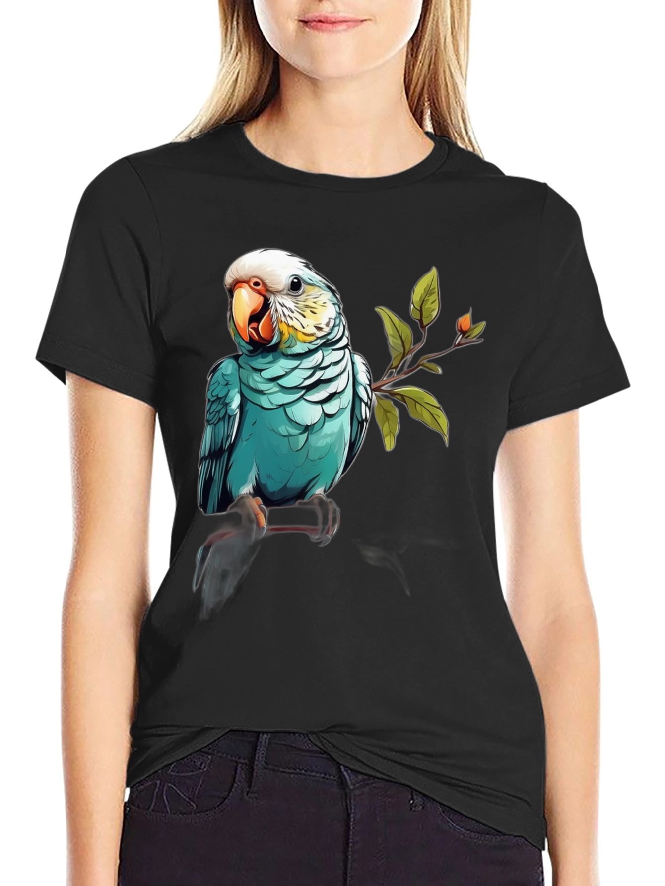 Parrot Graphic Black T-Shirt
