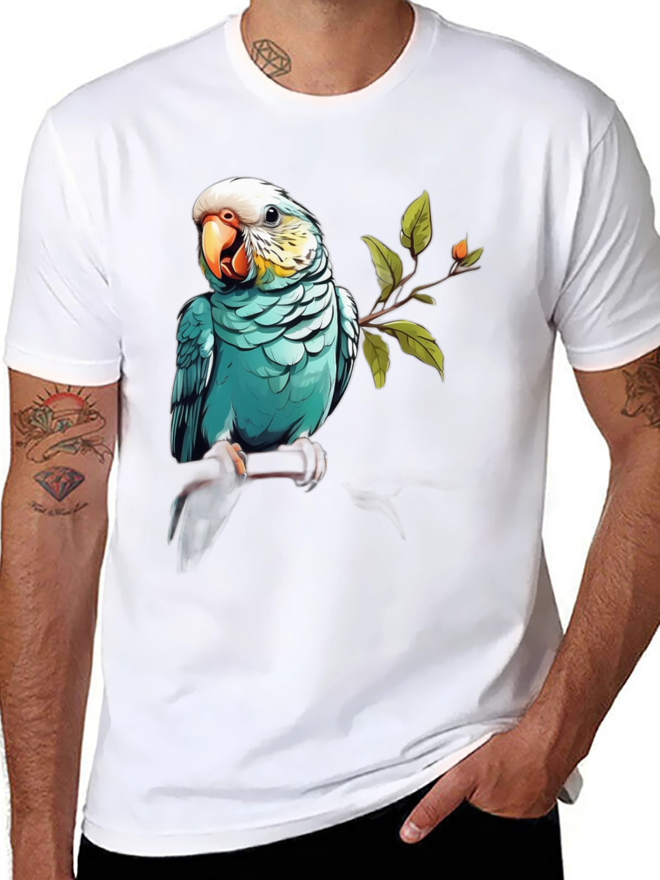 Parrot Graphic Black T-Shirt