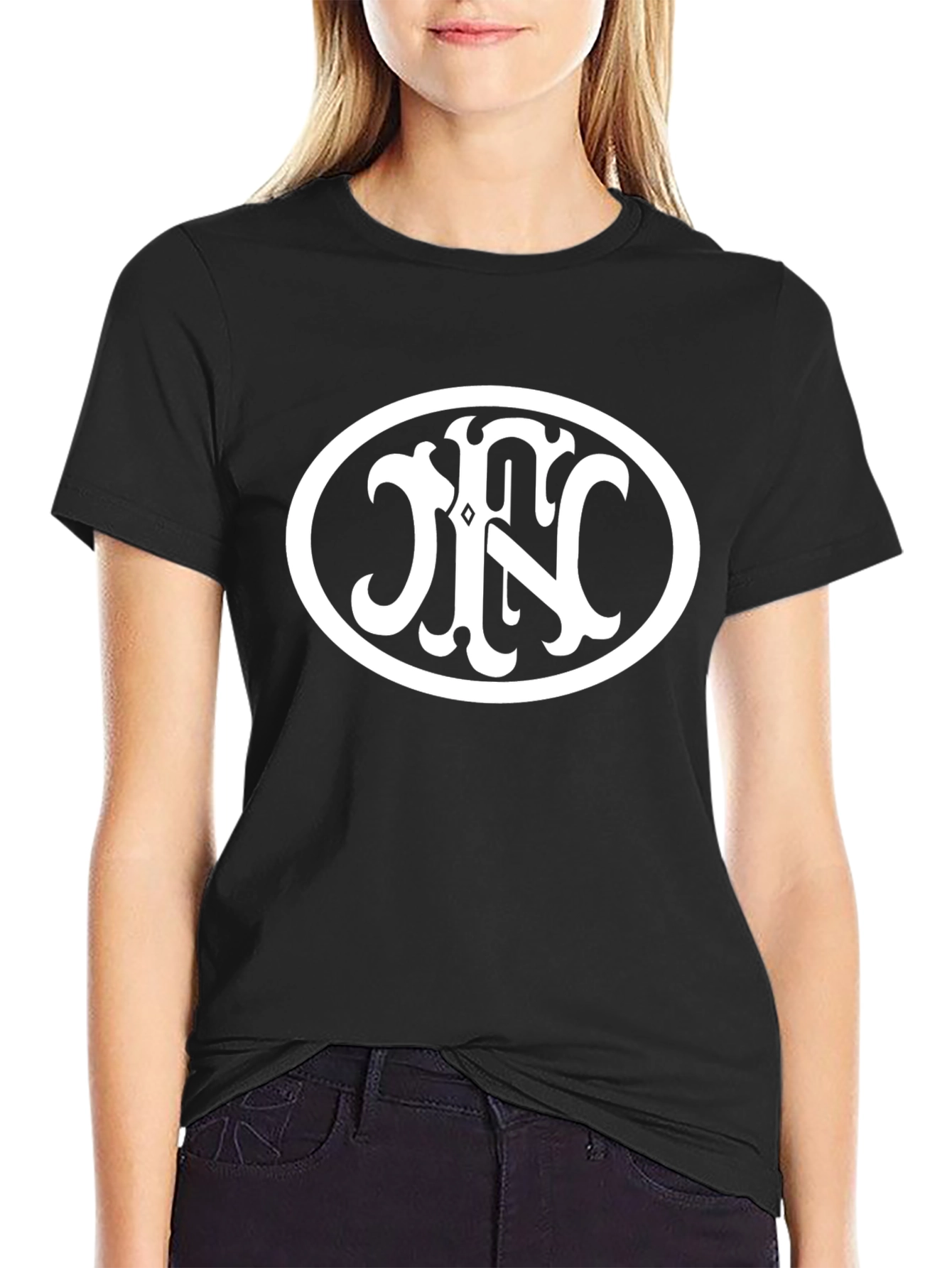 FN Herstal Logo Black T-Shirt