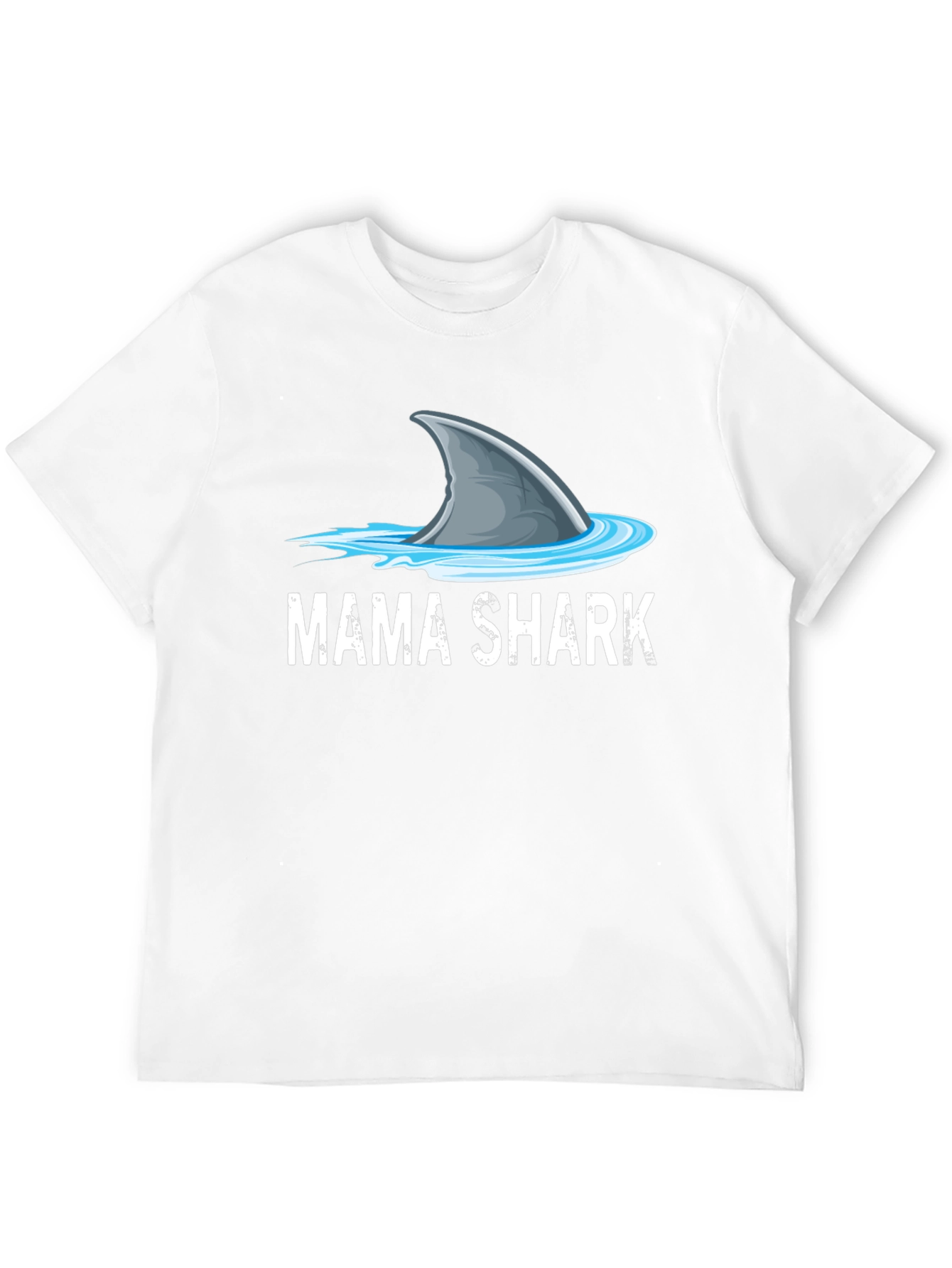 Mama Shark Graphic Tee - Mens Black Cotton T-Shirt