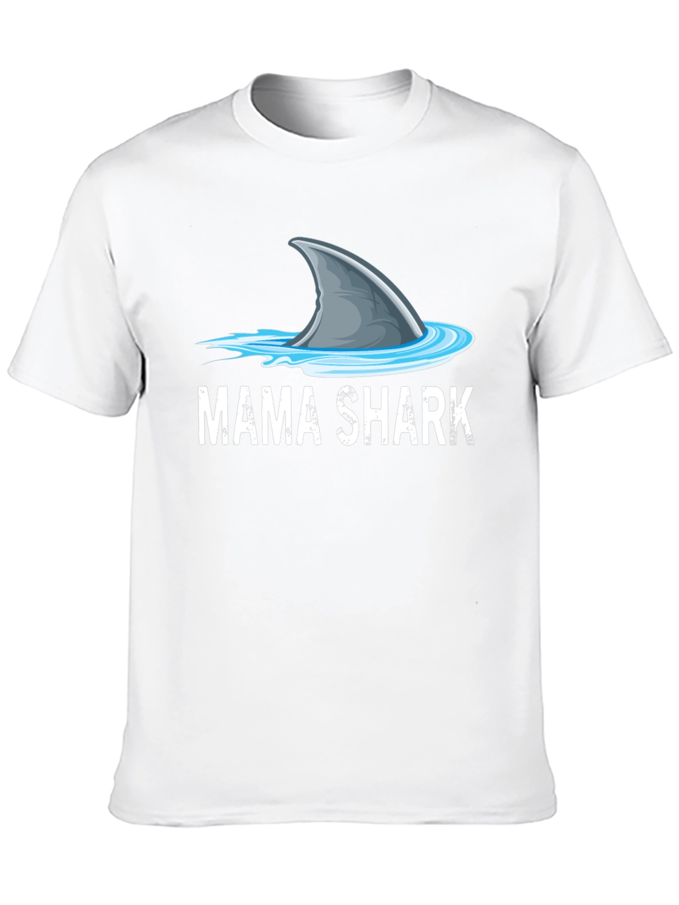 Mama Shark Graphic Tee - Mens Black Cotton T-Shirt