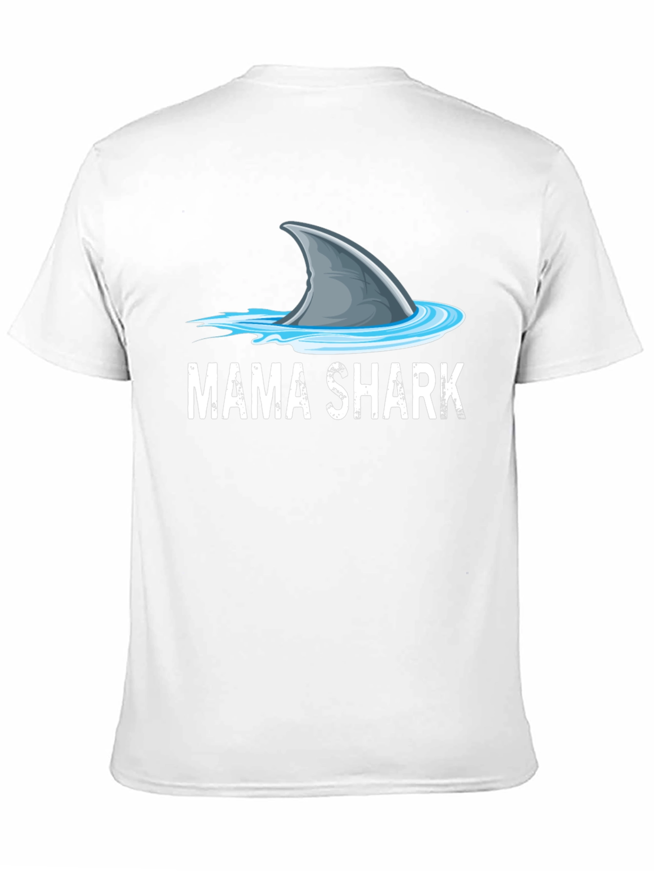 Mama Shark Graphic Tee - Mens Black Cotton T-Shirt