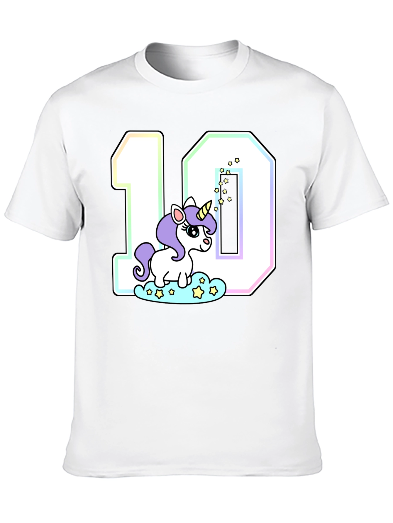 Kids Birthday T-Shirt: Unicorn Number 10