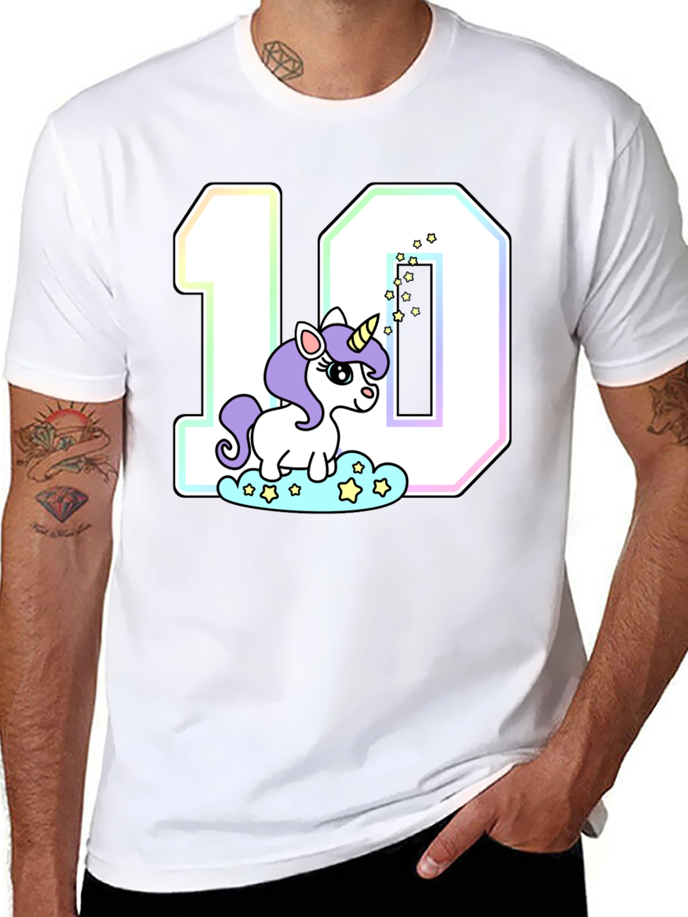 Kids Birthday T-Shirt: Unicorn Number 10