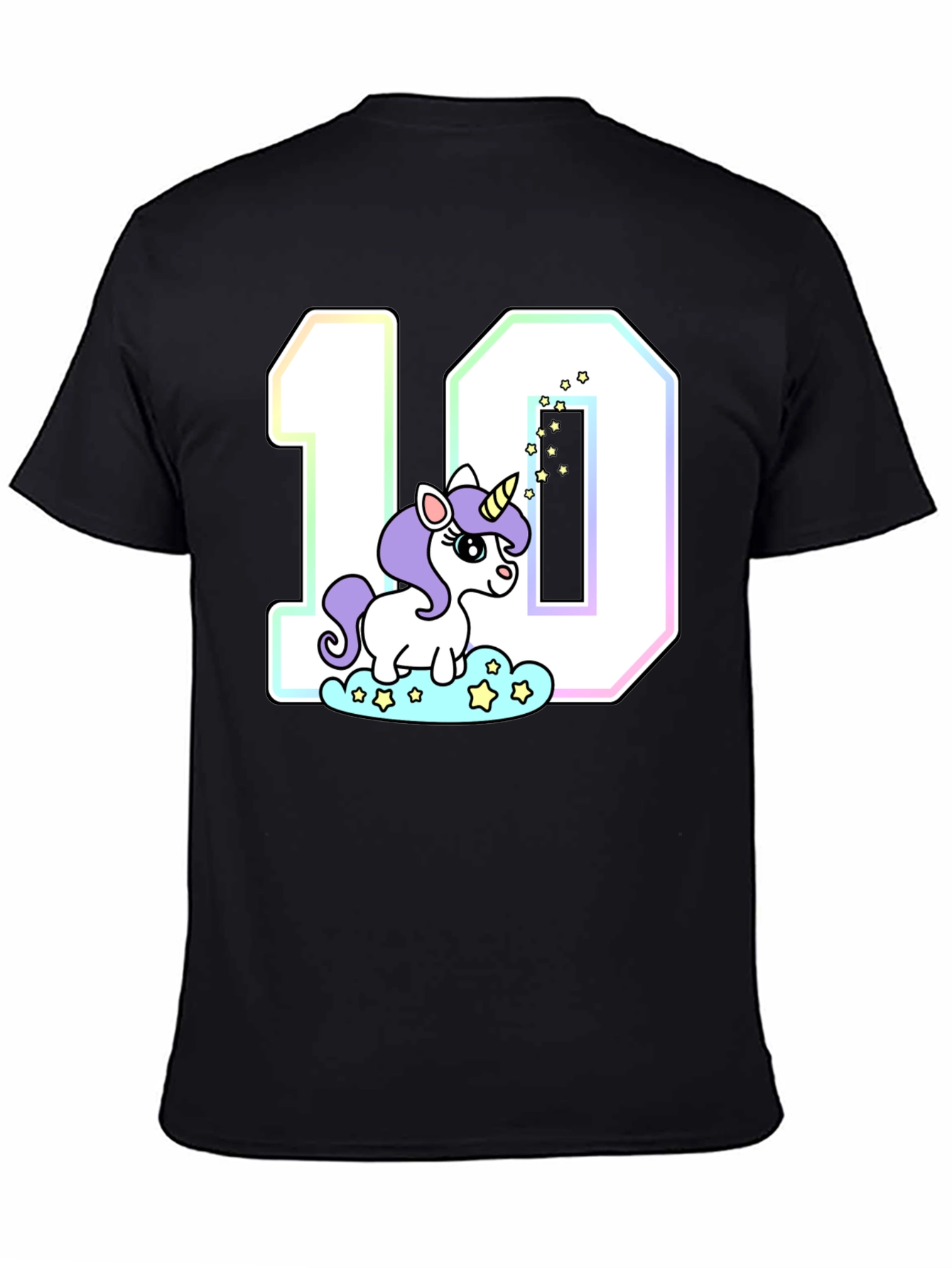 Kids Birthday T-Shirt: Unicorn Number 10