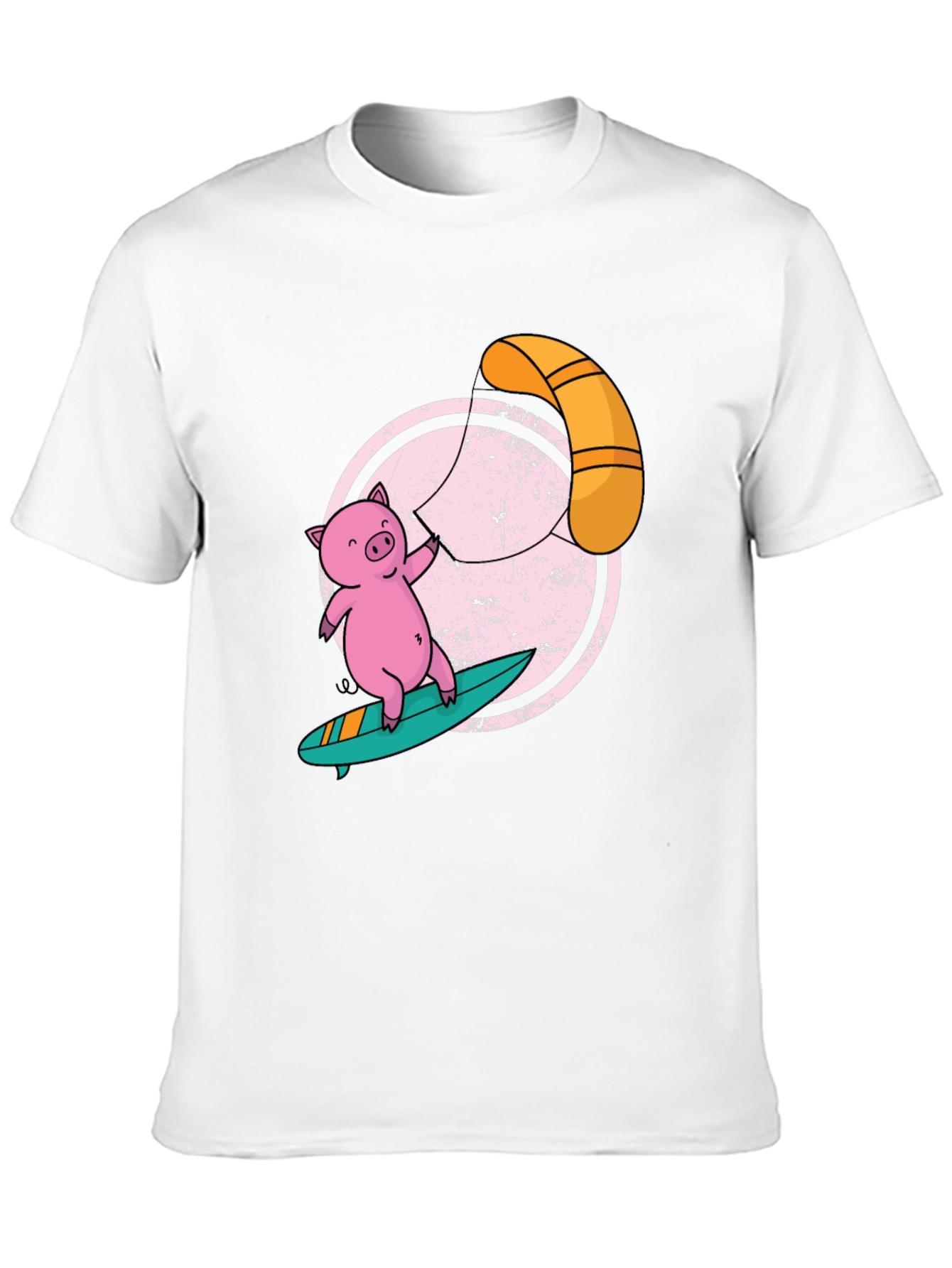 Surfing Pig T-Shirt - Unique Graphic Tee
