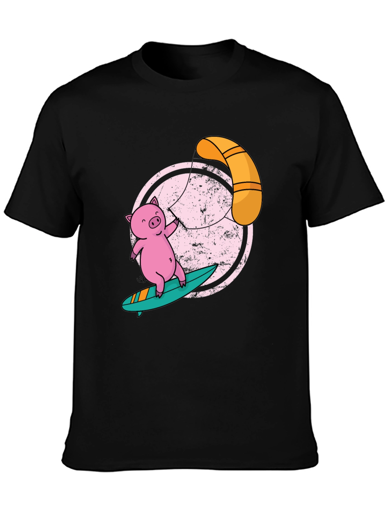Surfing Pig T-Shirt - Unique Graphic Tee