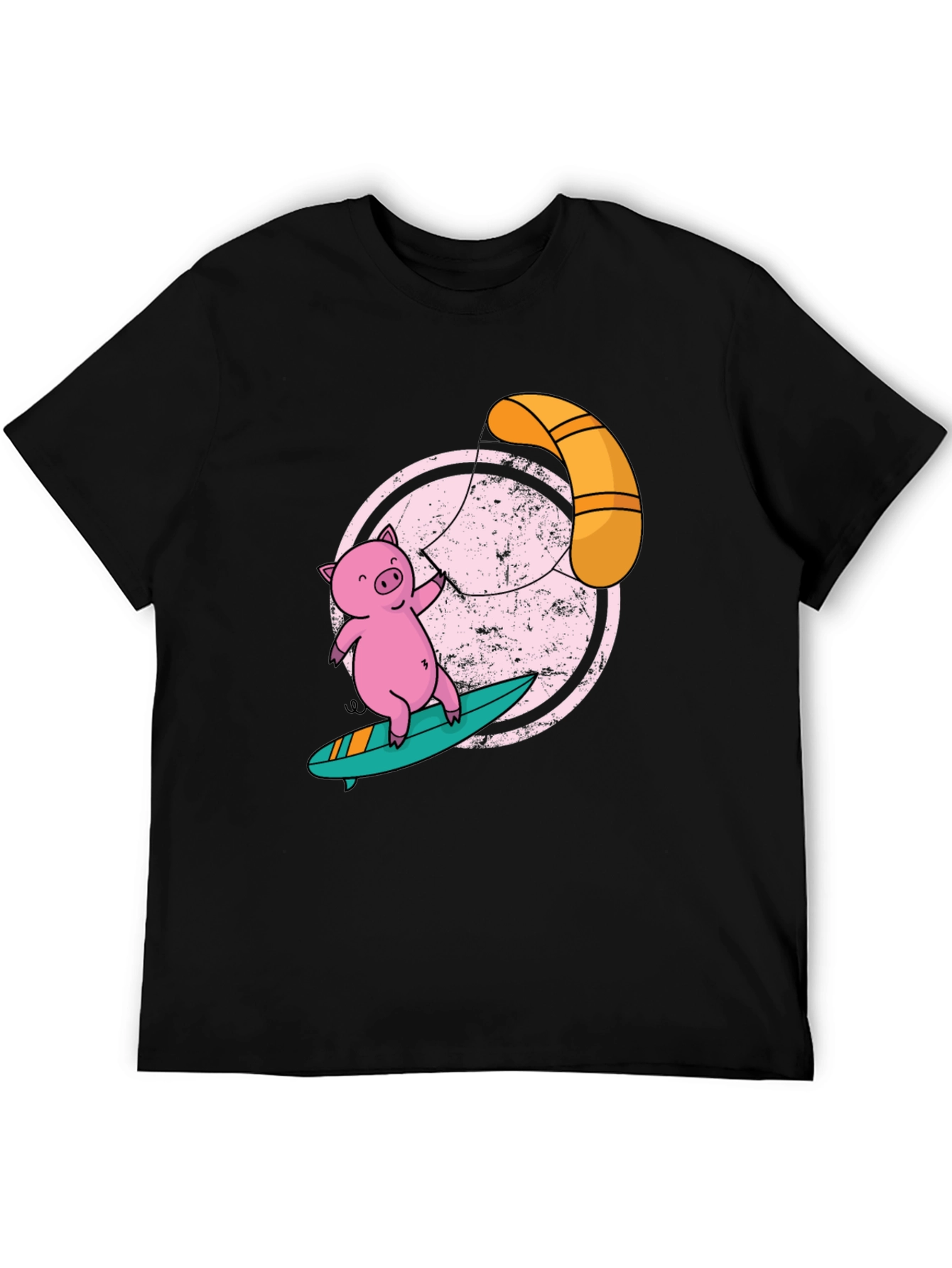 Surfing Pig T-Shirt - Unique Graphic Tee