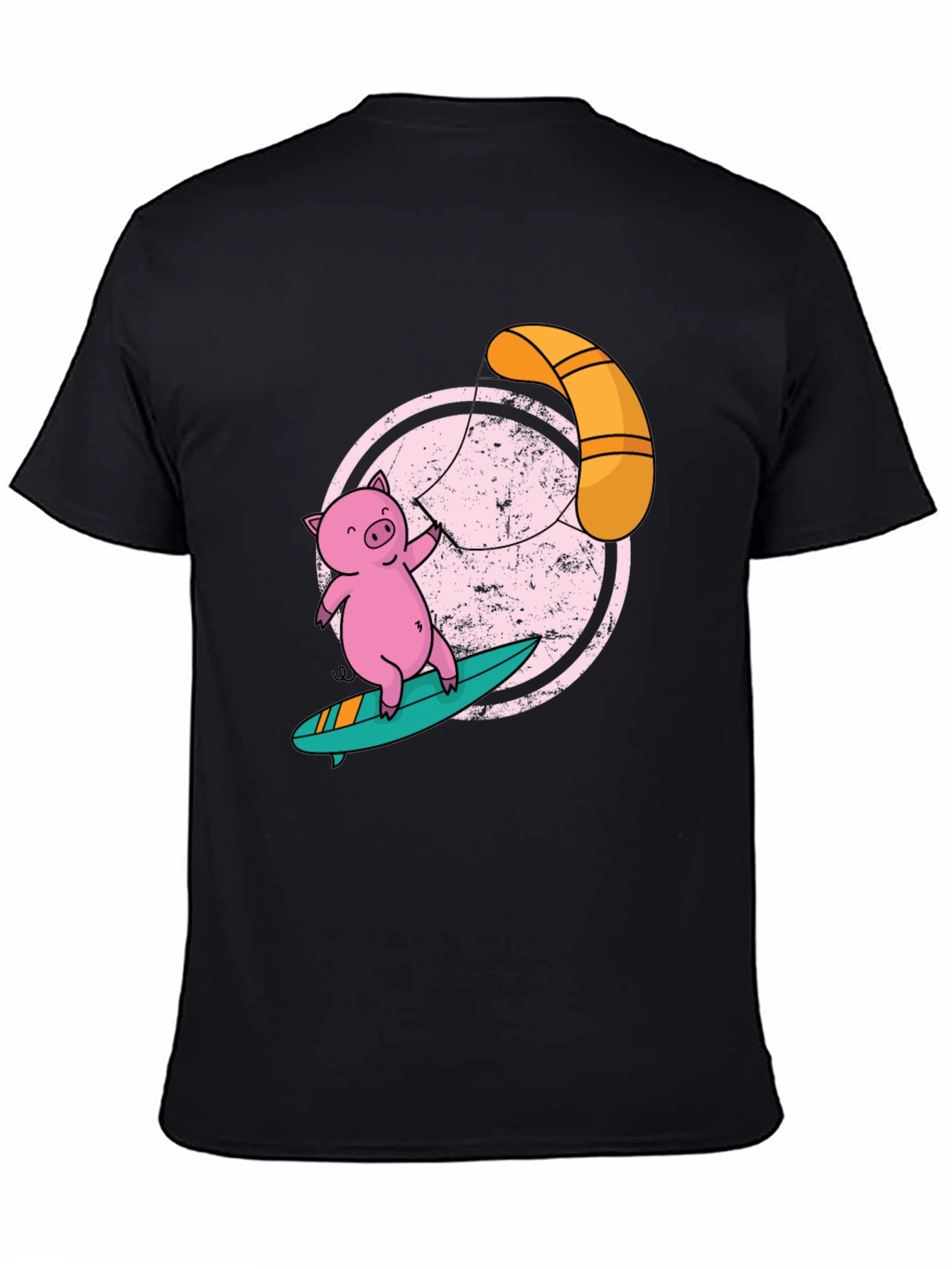 Surfing Pig T-Shirt - Unique Graphic Tee