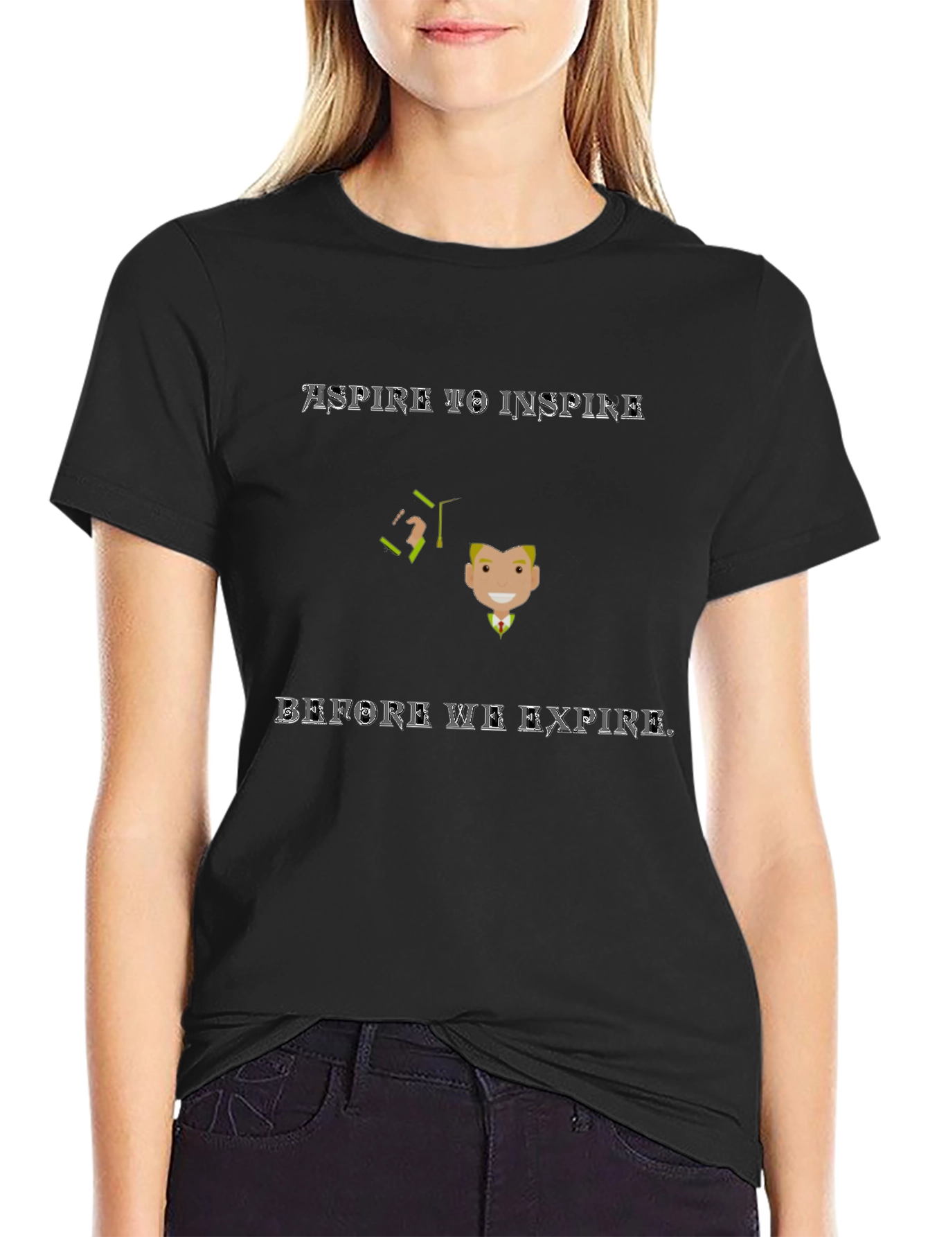 Aspire to Inspire Graphic Tee - Black