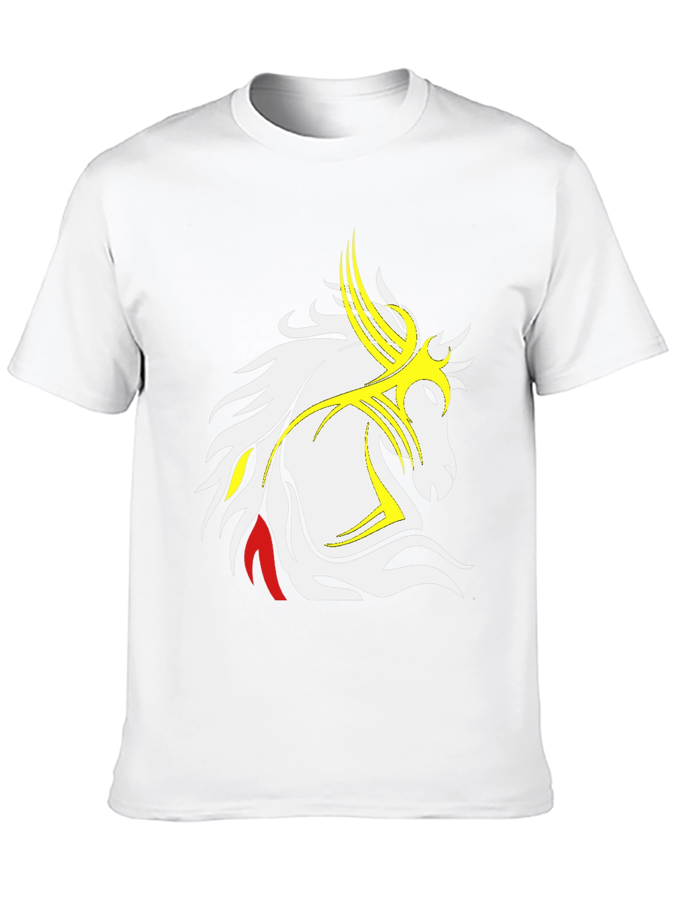 Tribal Horse Graphic Black T-Shirt
