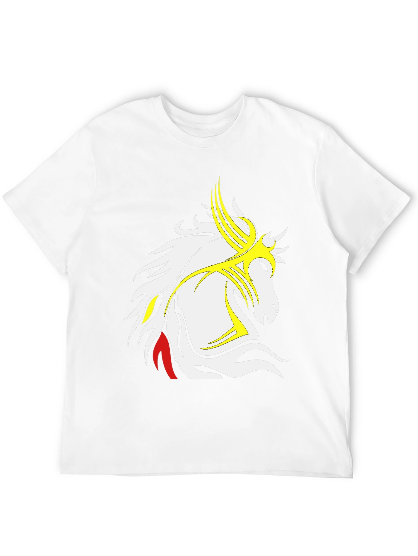 Tribal Horse Graphic Black T-Shirt