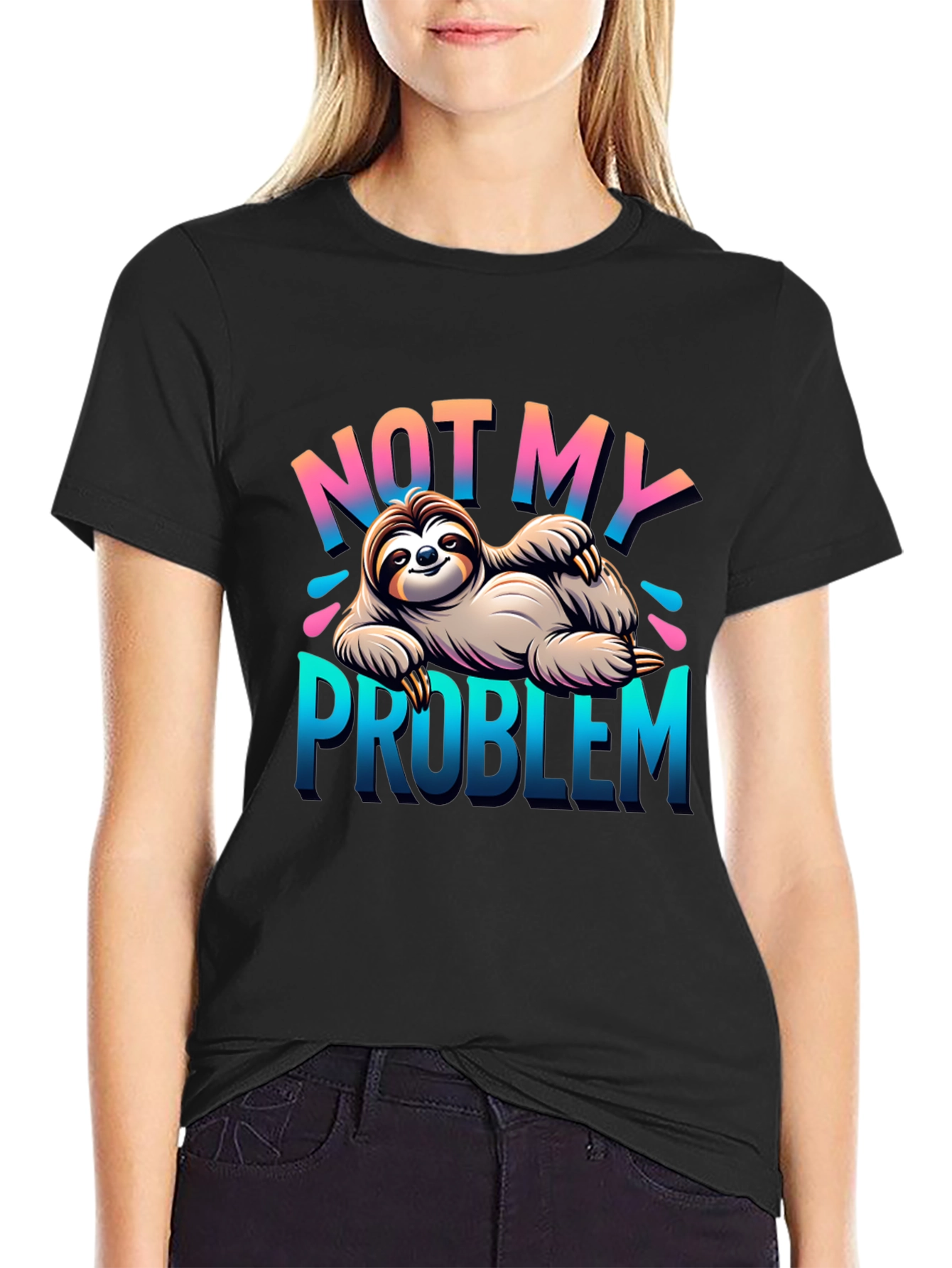 Not My Problem Sloth Graphic Tee