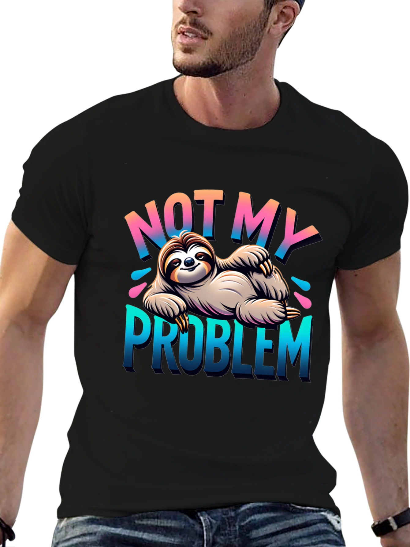 Not My Problem Sloth Graphic Tee