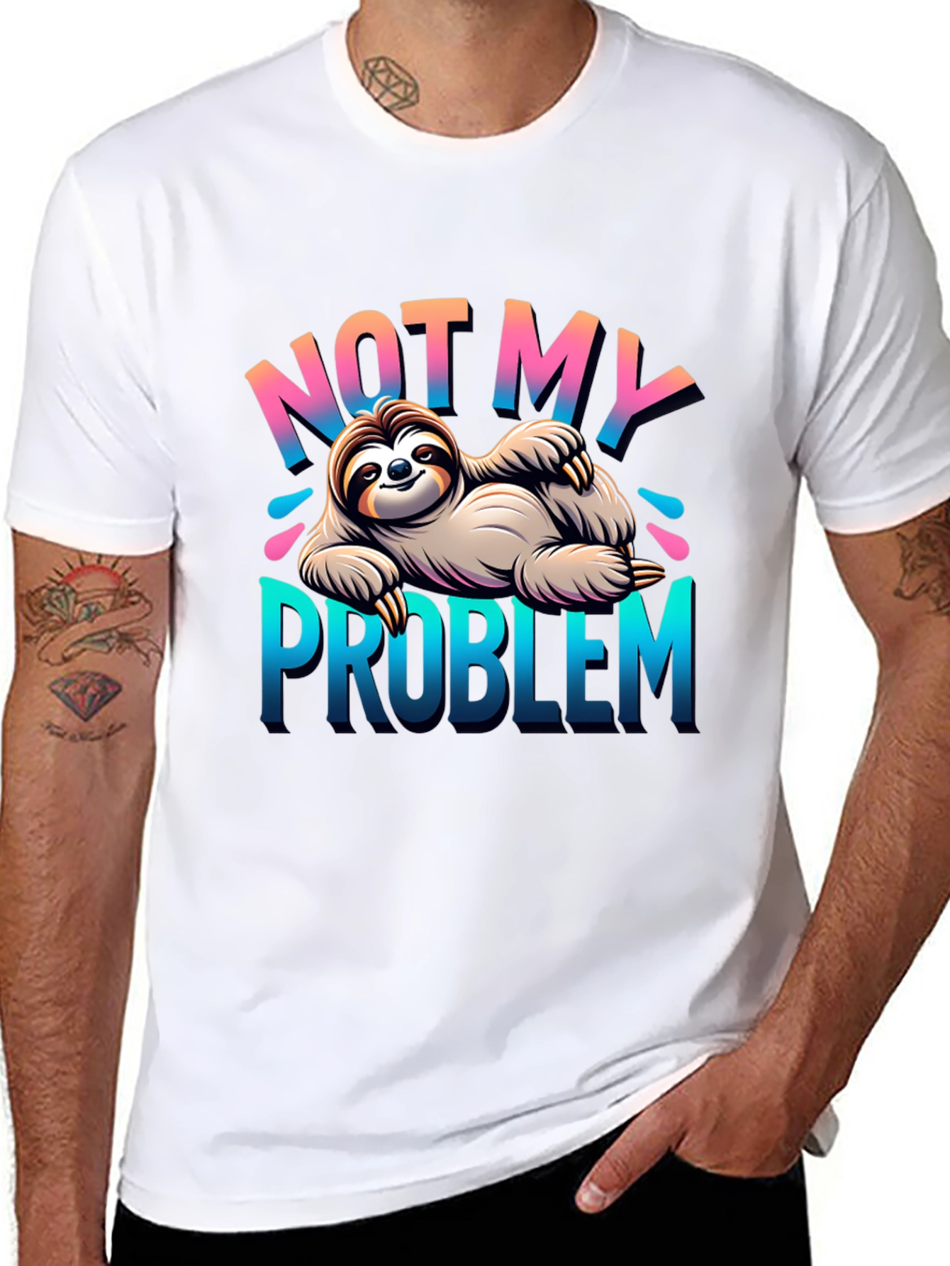 Not My Problem Sloth Graphic Tee