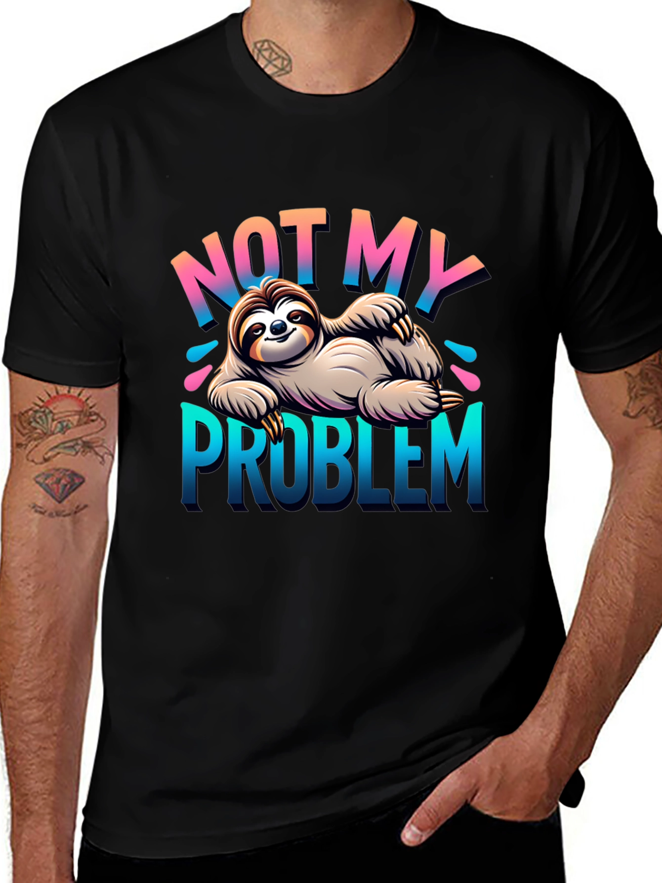 Not My Problem Sloth Graphic Tee