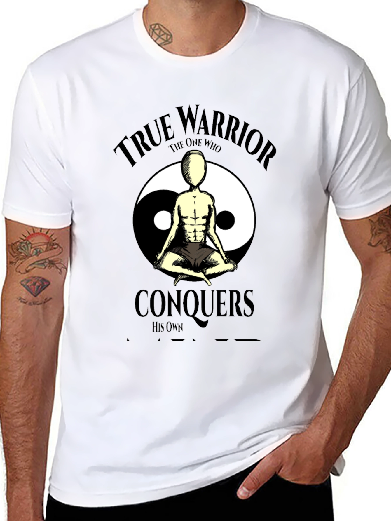 True Warrior T-Shirt: Conquer Yourself Design