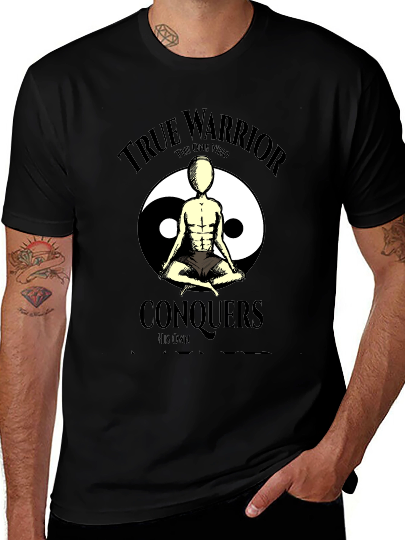 True Warrior T-Shirt: Conquer Yourself Design