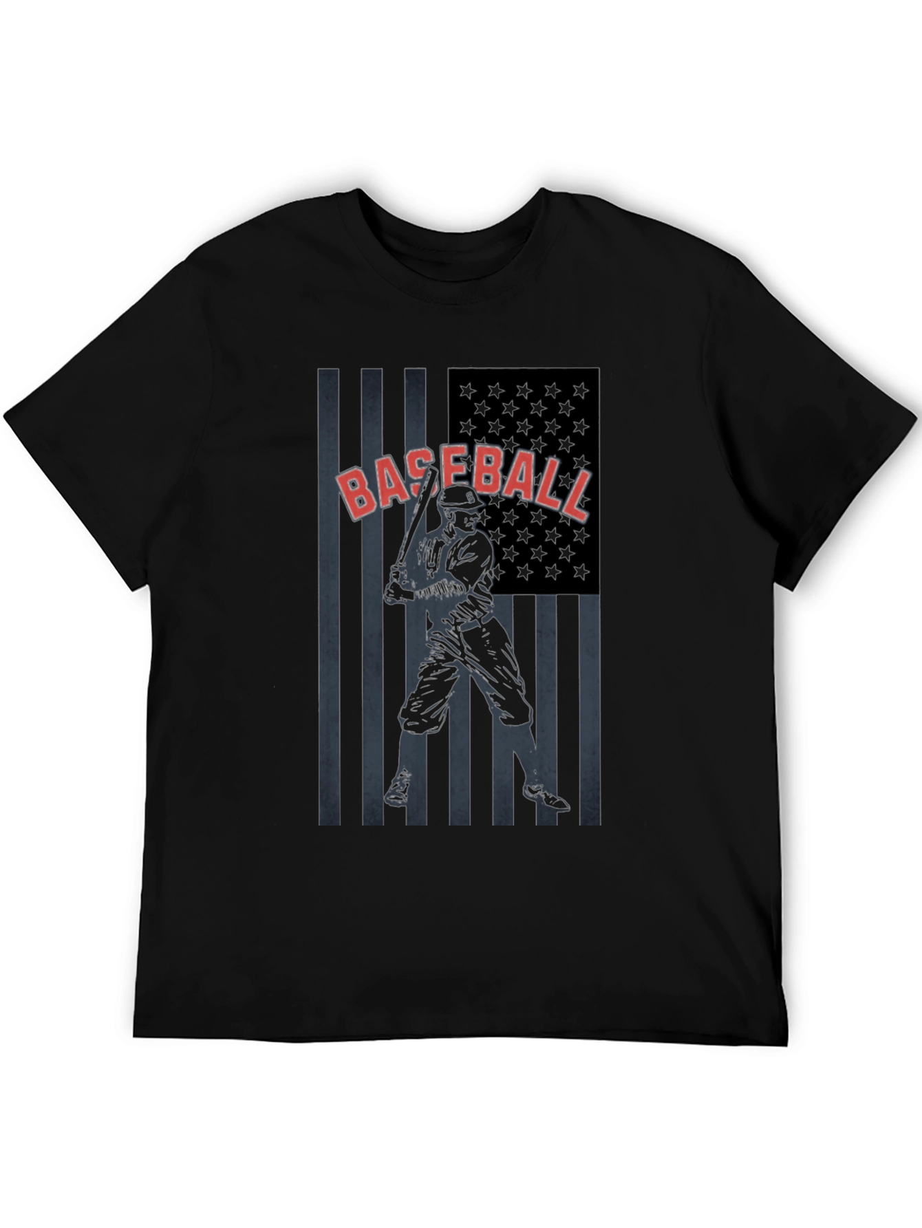 Baseball American Flag T-Shirt