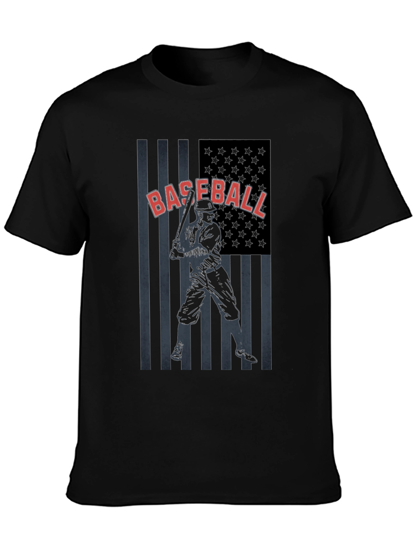 Baseball American Flag T-Shirt