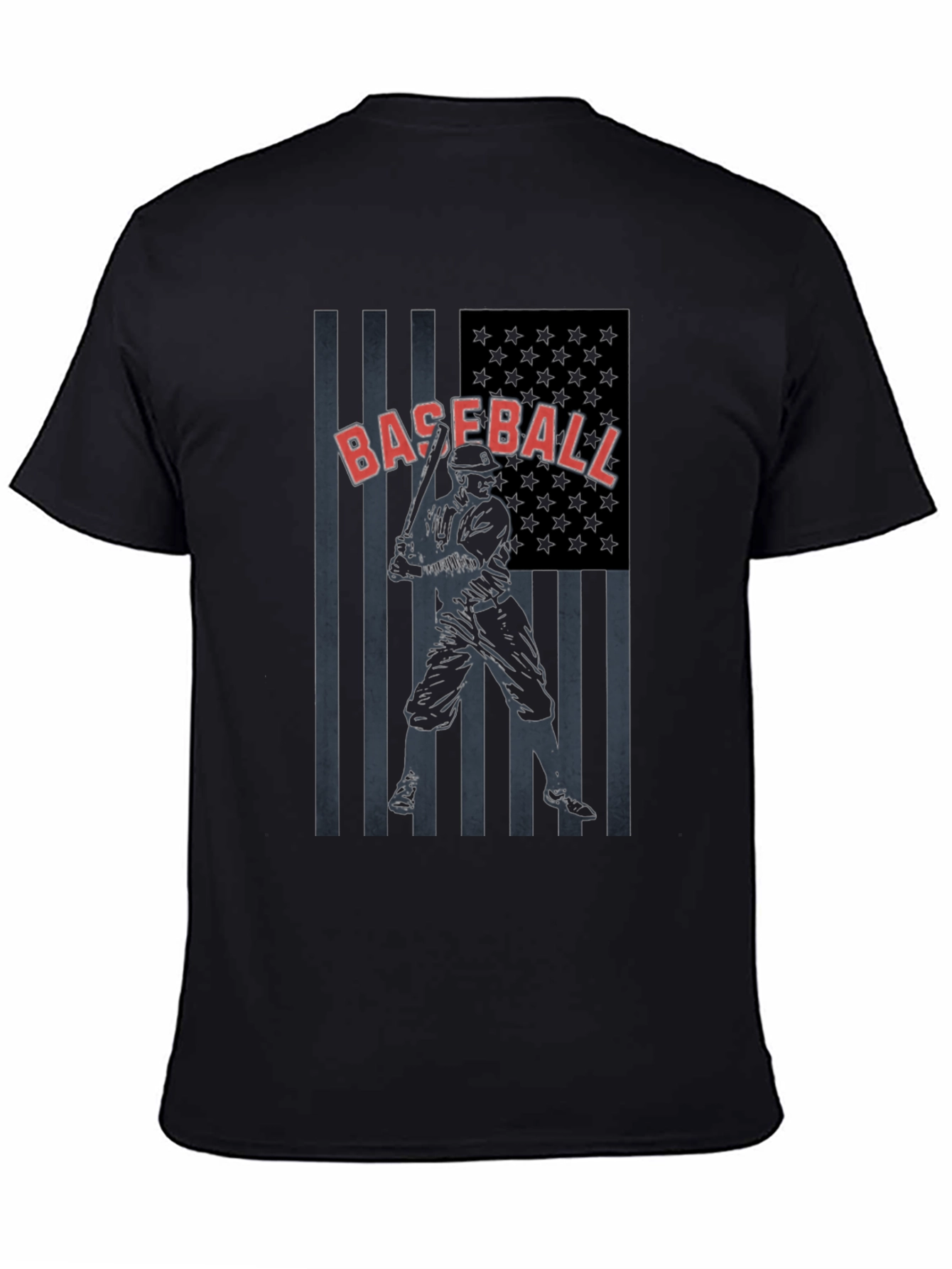 Baseball American Flag T-Shirt