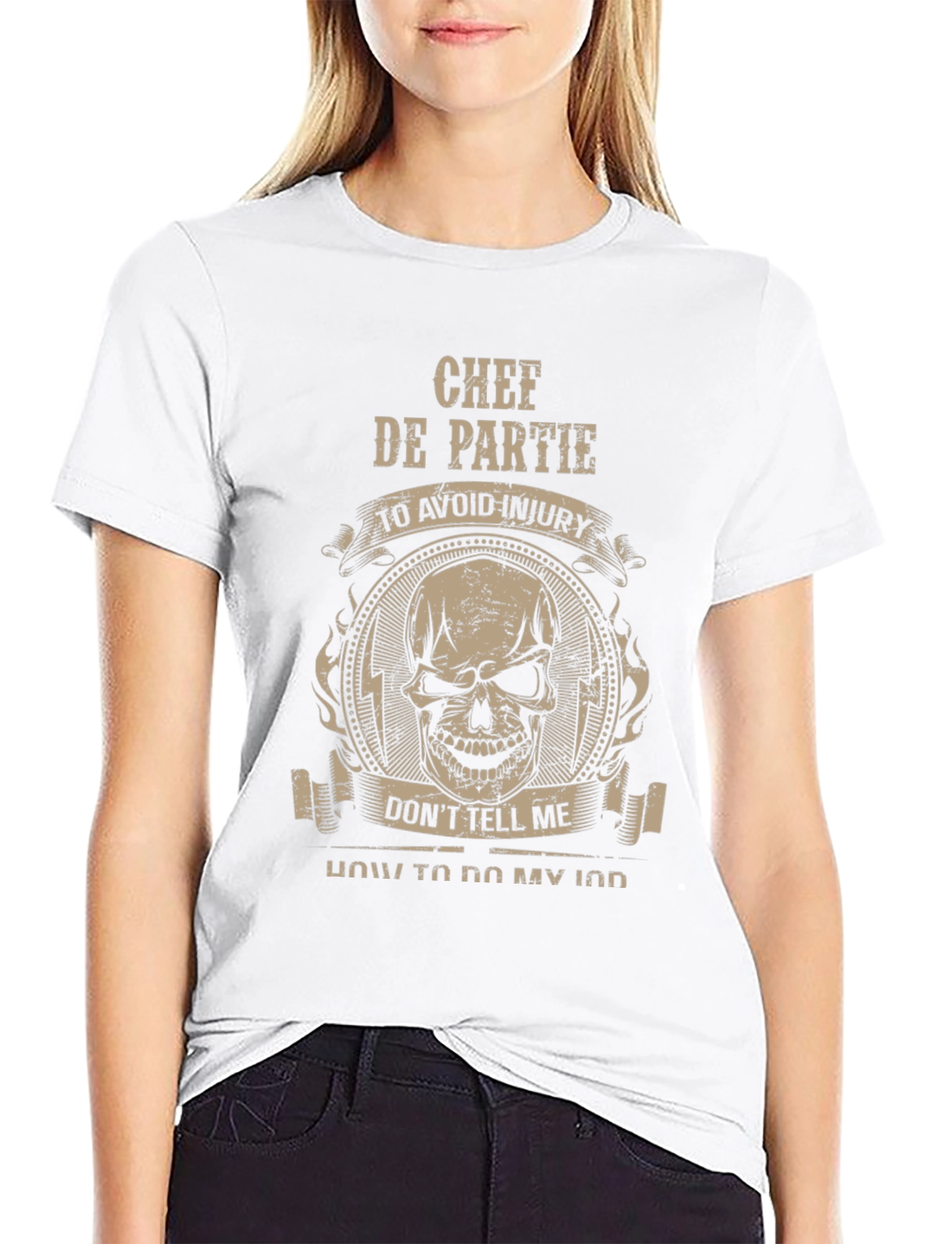 Chef de Partie Skull Graphic T-Shirt - Black