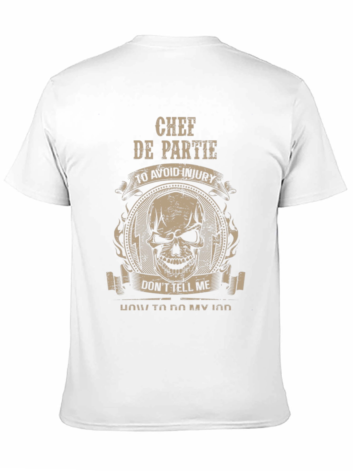 Chef de Partie Skull Graphic T-Shirt - Black