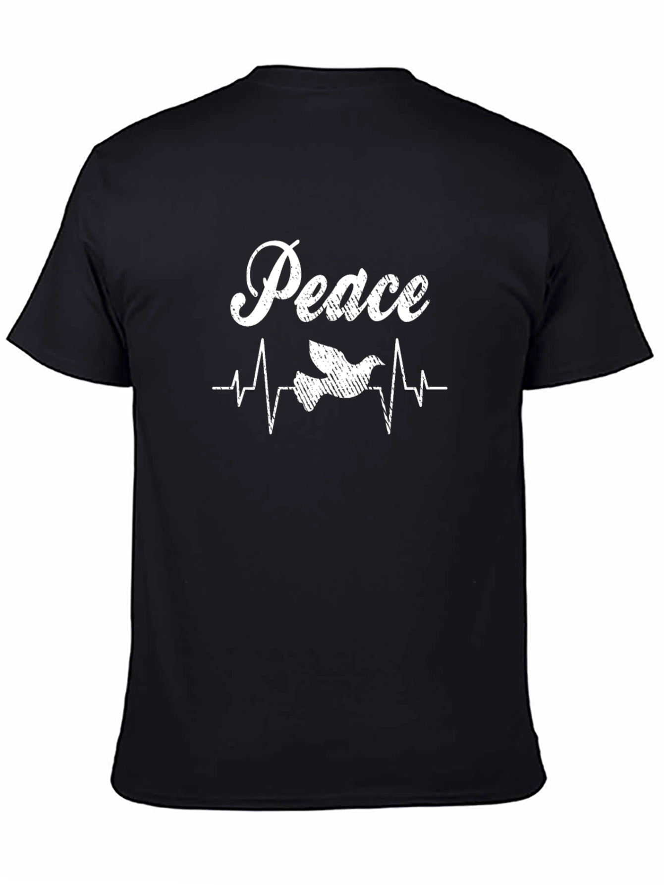 Peace Dove Heartbeat Graphic T-Shirt