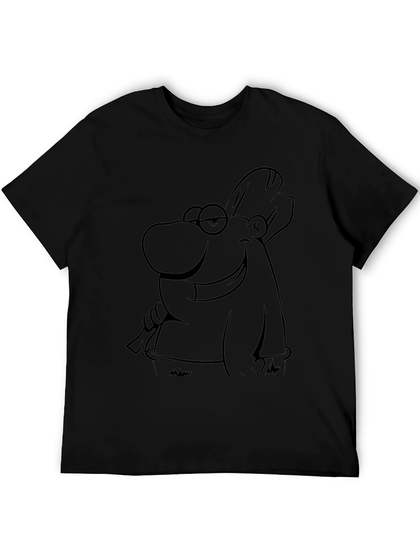 Cartoon Character T-Shirt - Mens Black Tee