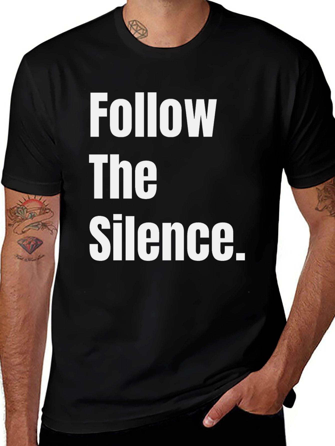 Follow The Silence Black Graphic Tee