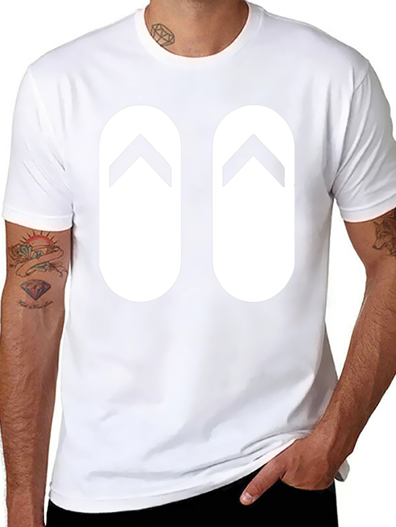 Flip Flop Graphic Black T-Shirt