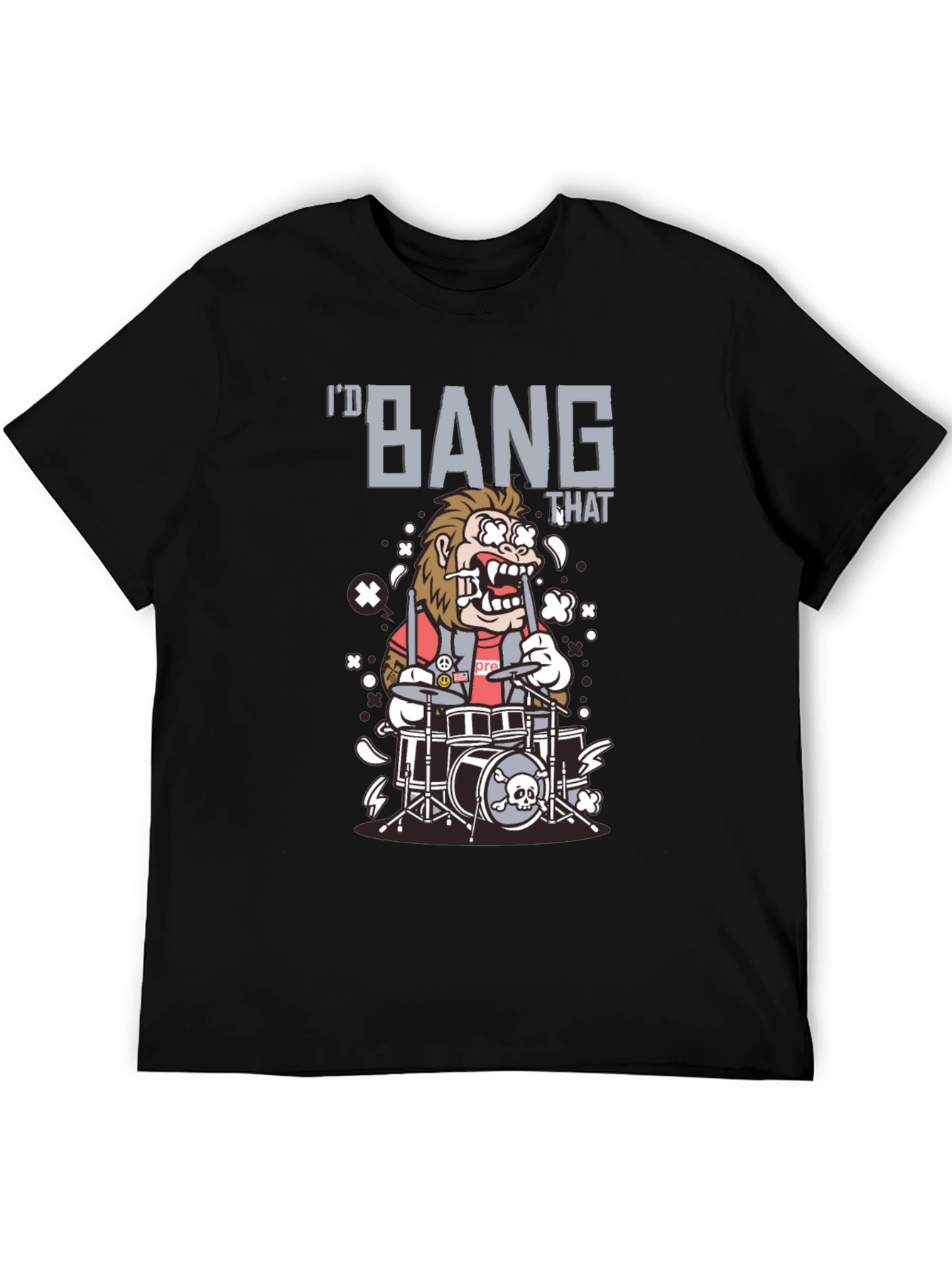 Id Bang That Drummer Funny Graphic Tee