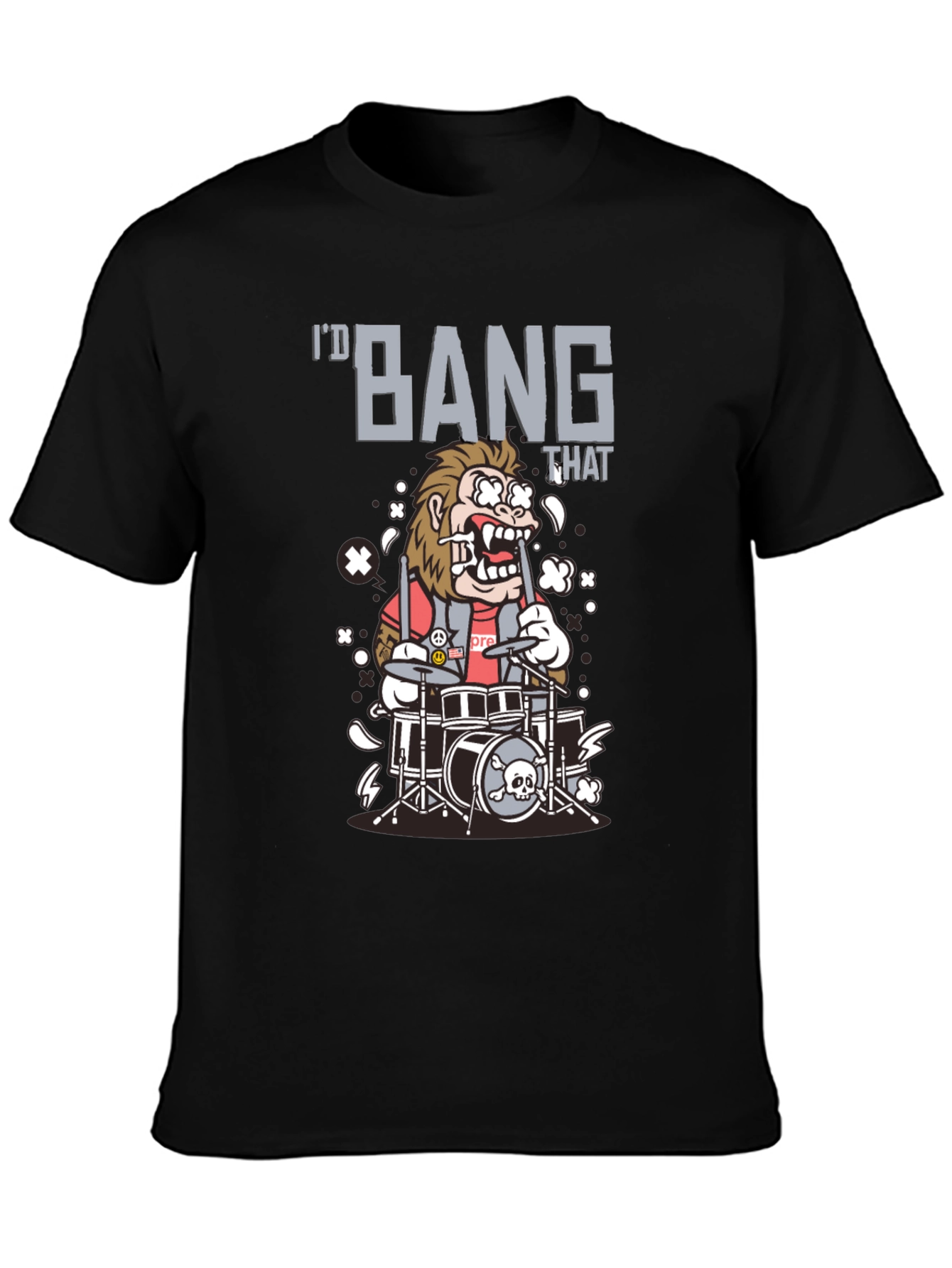 Id Bang That Drummer Funny Graphic Tee