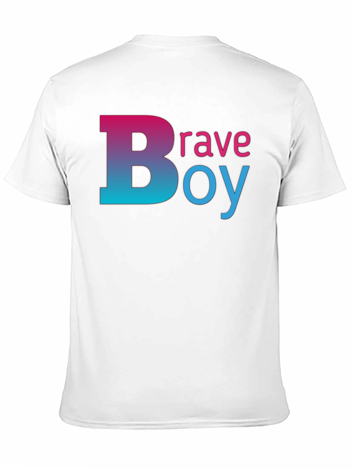 Brave Boy Graphic Tee - Gradient Word Design