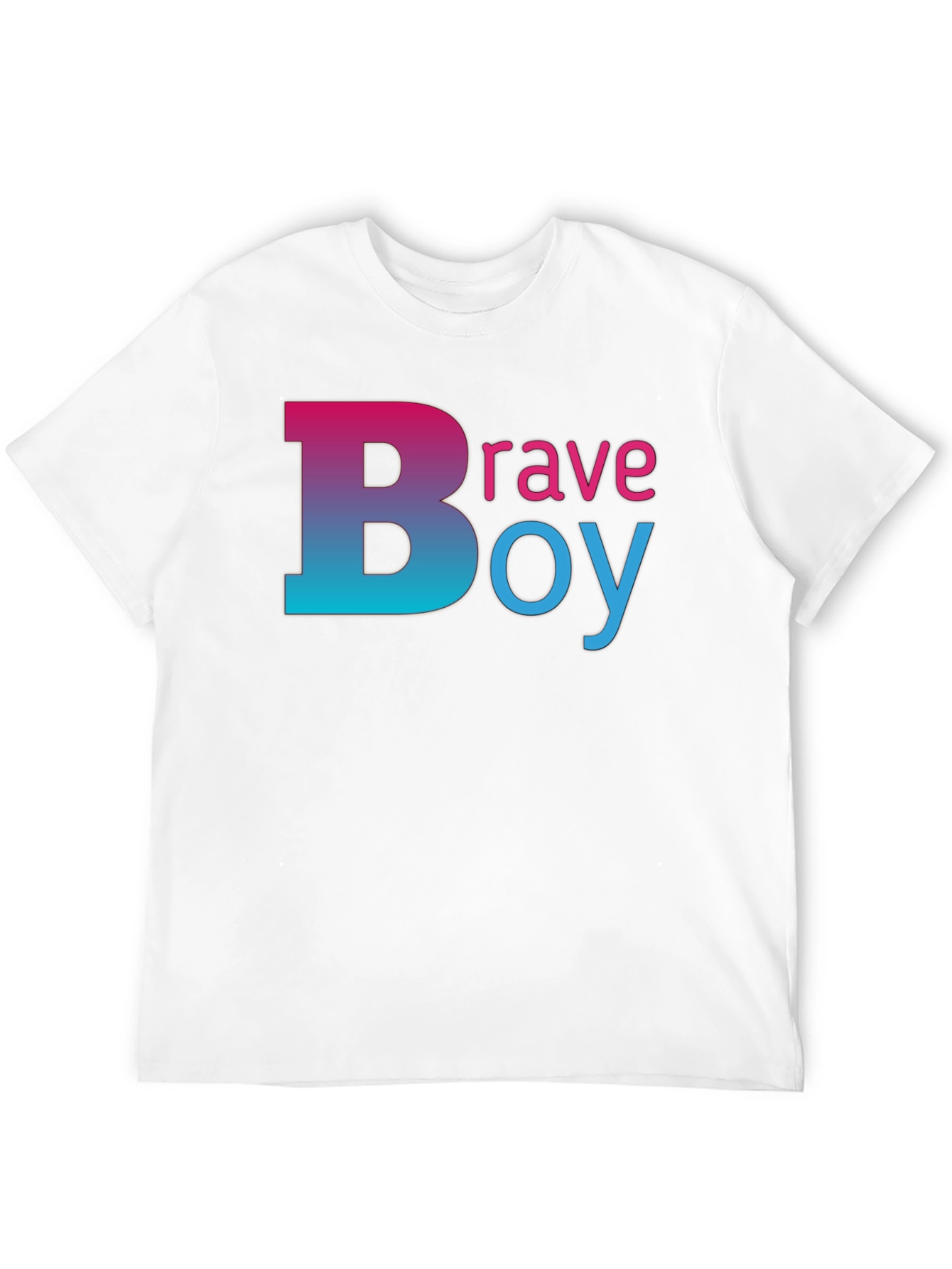 Brave Boy Graphic Tee - Gradient Word Design